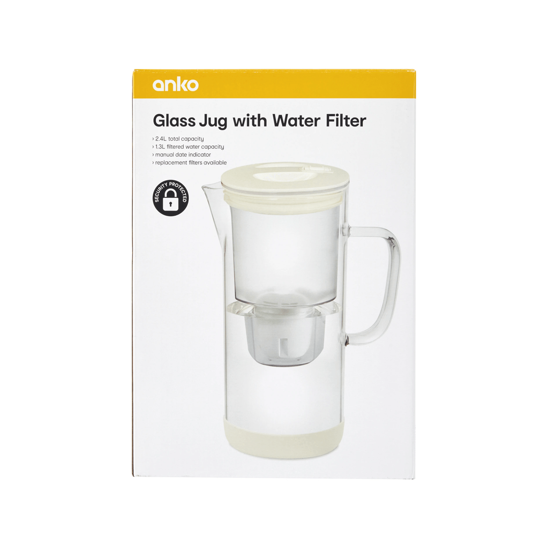 6 2.4L Glass Water Jug with Filter, 6 of 6
