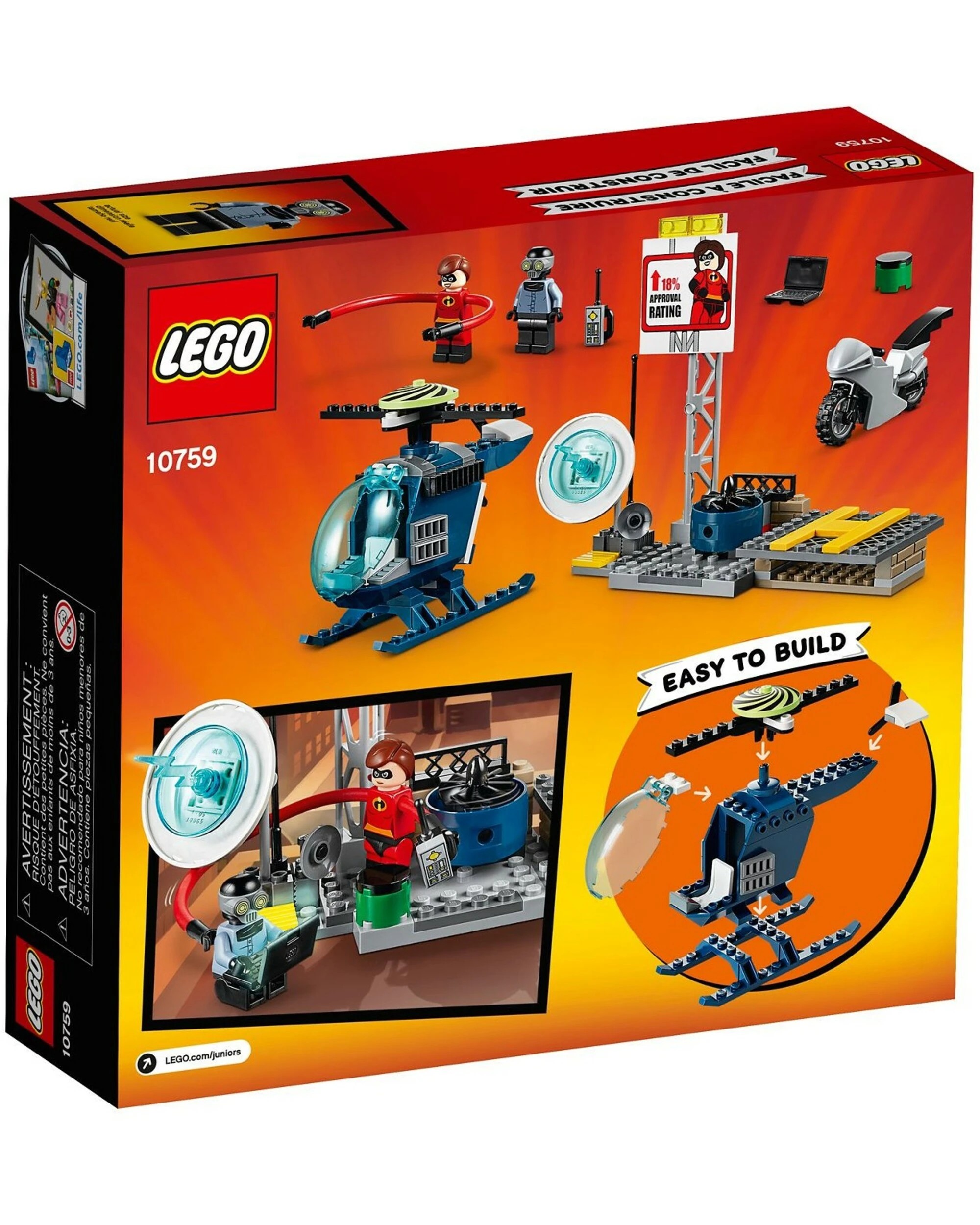 1 LEGO 10759 Elastigirl Rooftop Pursuit & Helicopter Rescue, 1 of 3