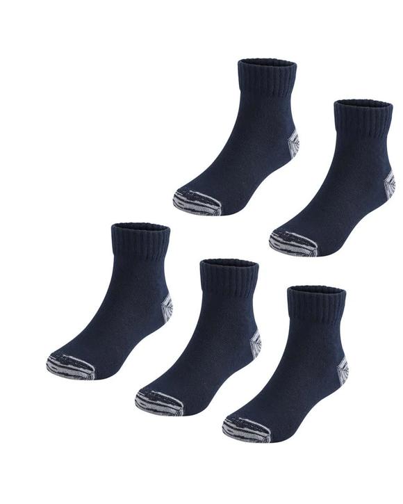 5 Pack Tough Quarter Crew Socks