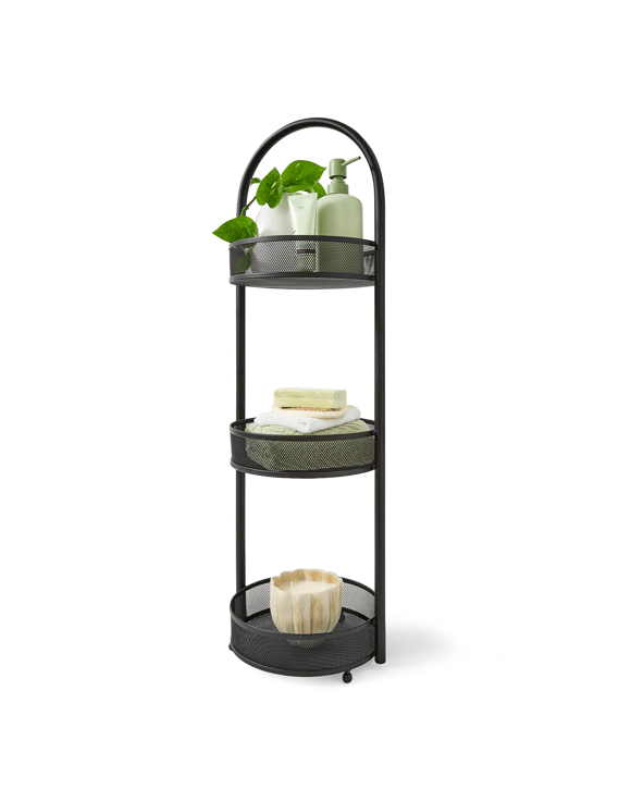 3 Tier Floor Caddy - Black
