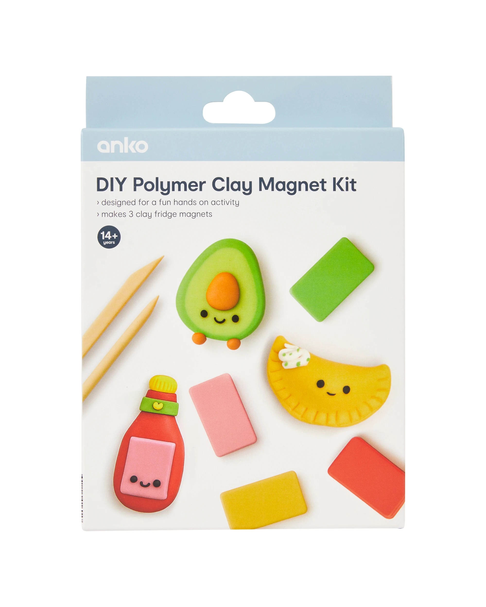 1 DIY Polymer Clay Magnet Kit - Taco, 1 of 3