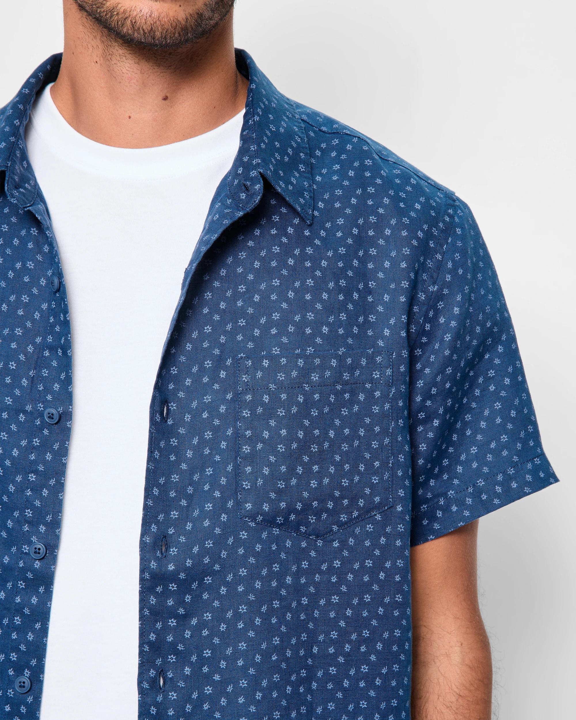 5 Target European Linen Shirt MID BLUE, 5 of 5