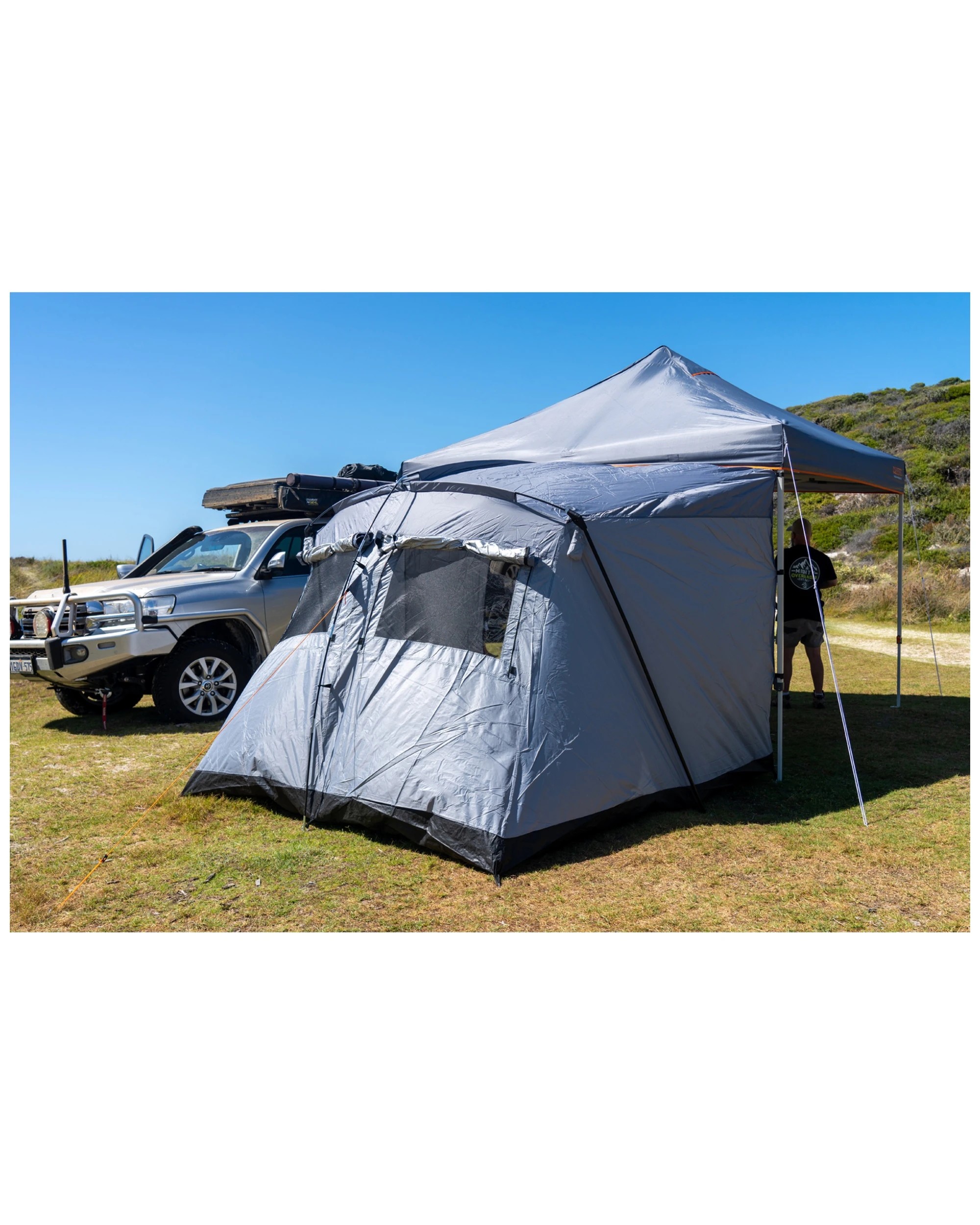 3 Wildtrak Side Tent 3.0 Outdoor Camping Shelter For 3m Gazebo Waterproof - Grey, 3 of 3