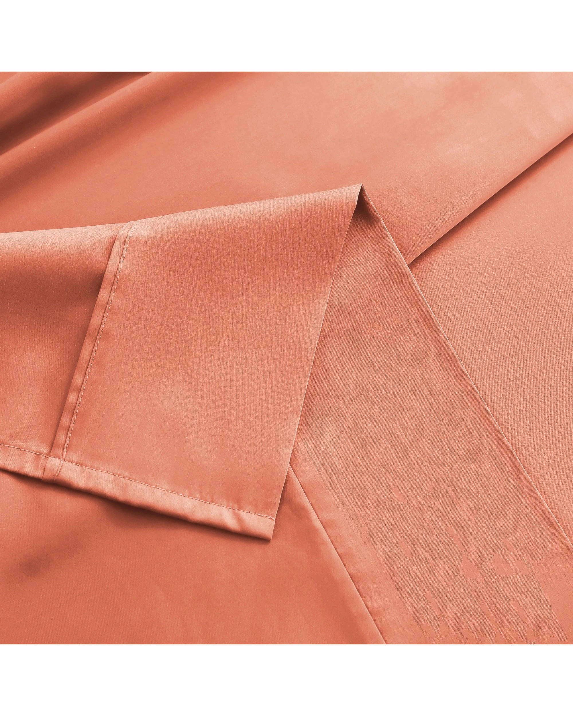 5 Serene 400TC Bamboo Cotton Sateen Sheet Set - King Single Bed - Clay, 5 of 6