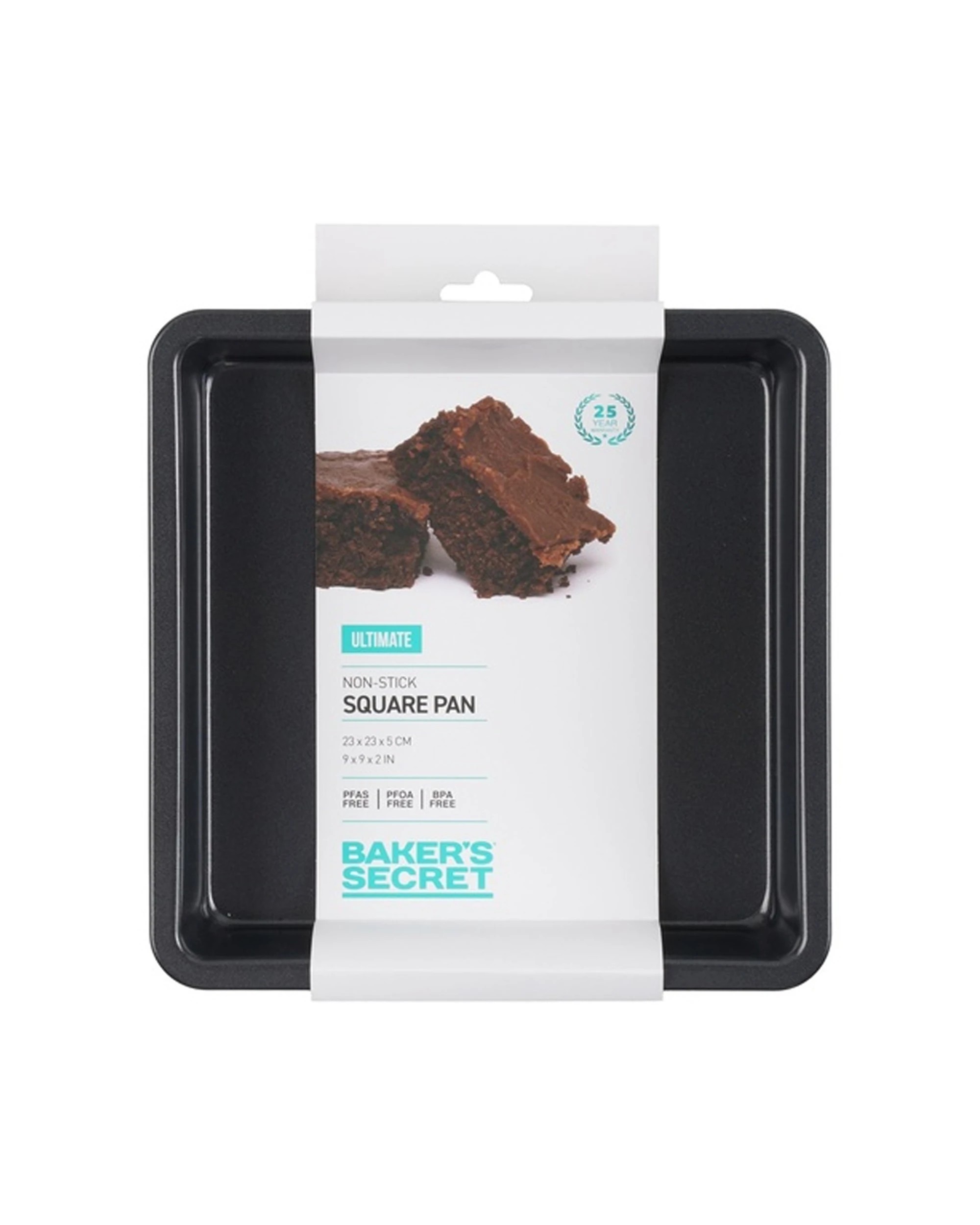 4 Bakers Secret Ultimate Non-Stick Square Bake Pan 23cm Dishwasher Safe - Black, 4 of 4