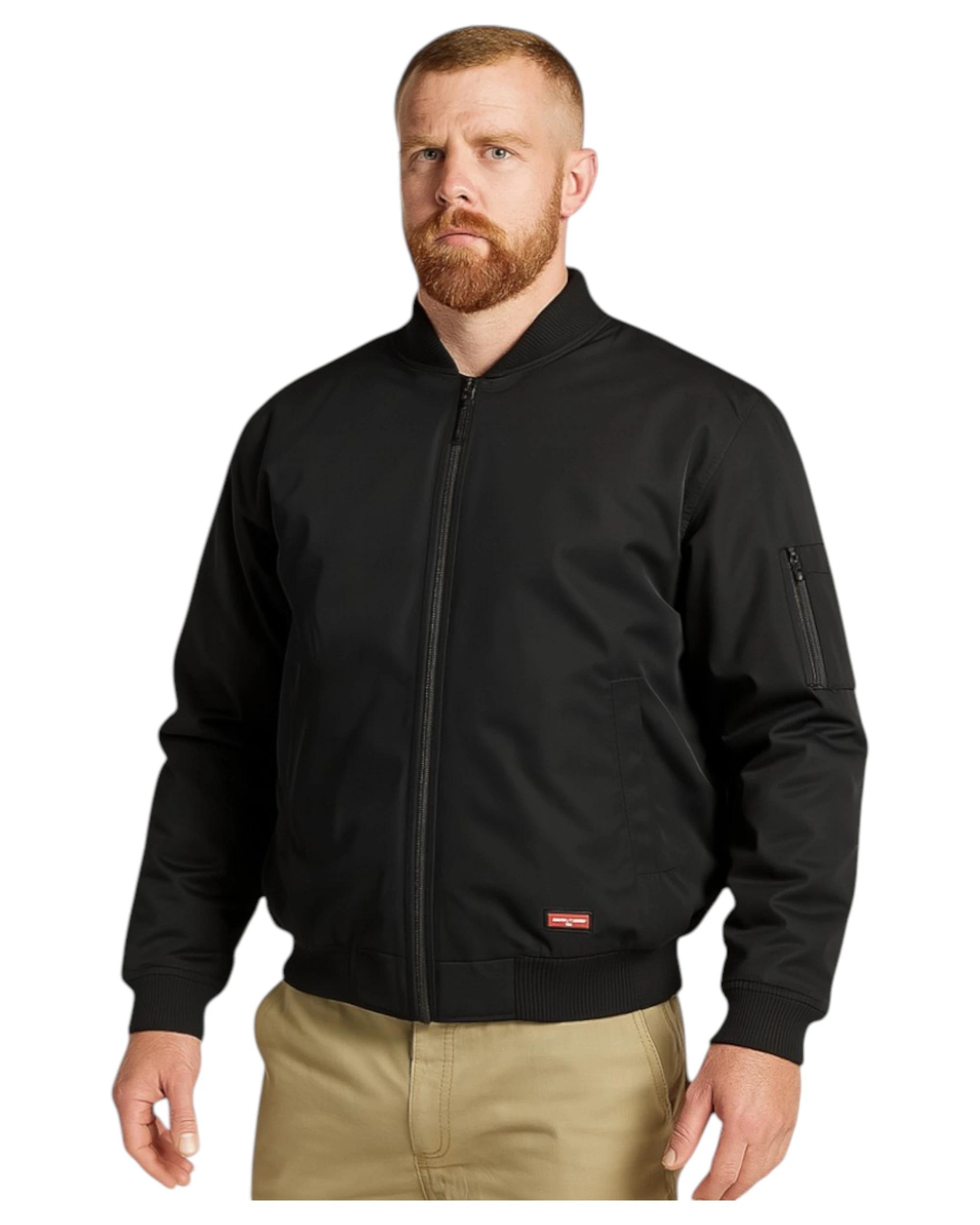 7 Hard Yakka Mens Bomber Jacket Waterproof Winter Zip Up Black Black, 7 of 7