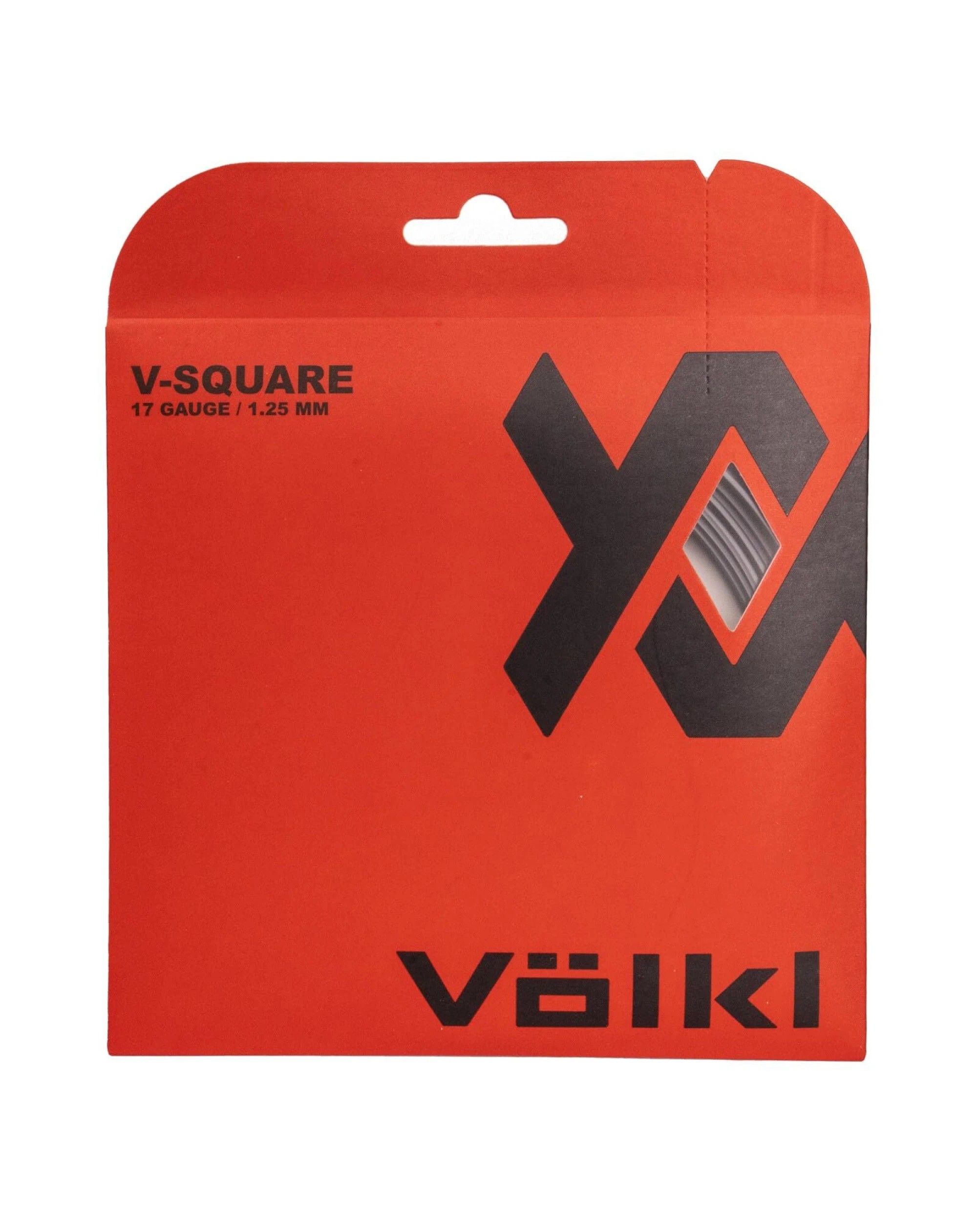 1 Volkl V-Swuare 17g/1.25mm Tennis Racquet String Set in Black 12m, 1 of 1