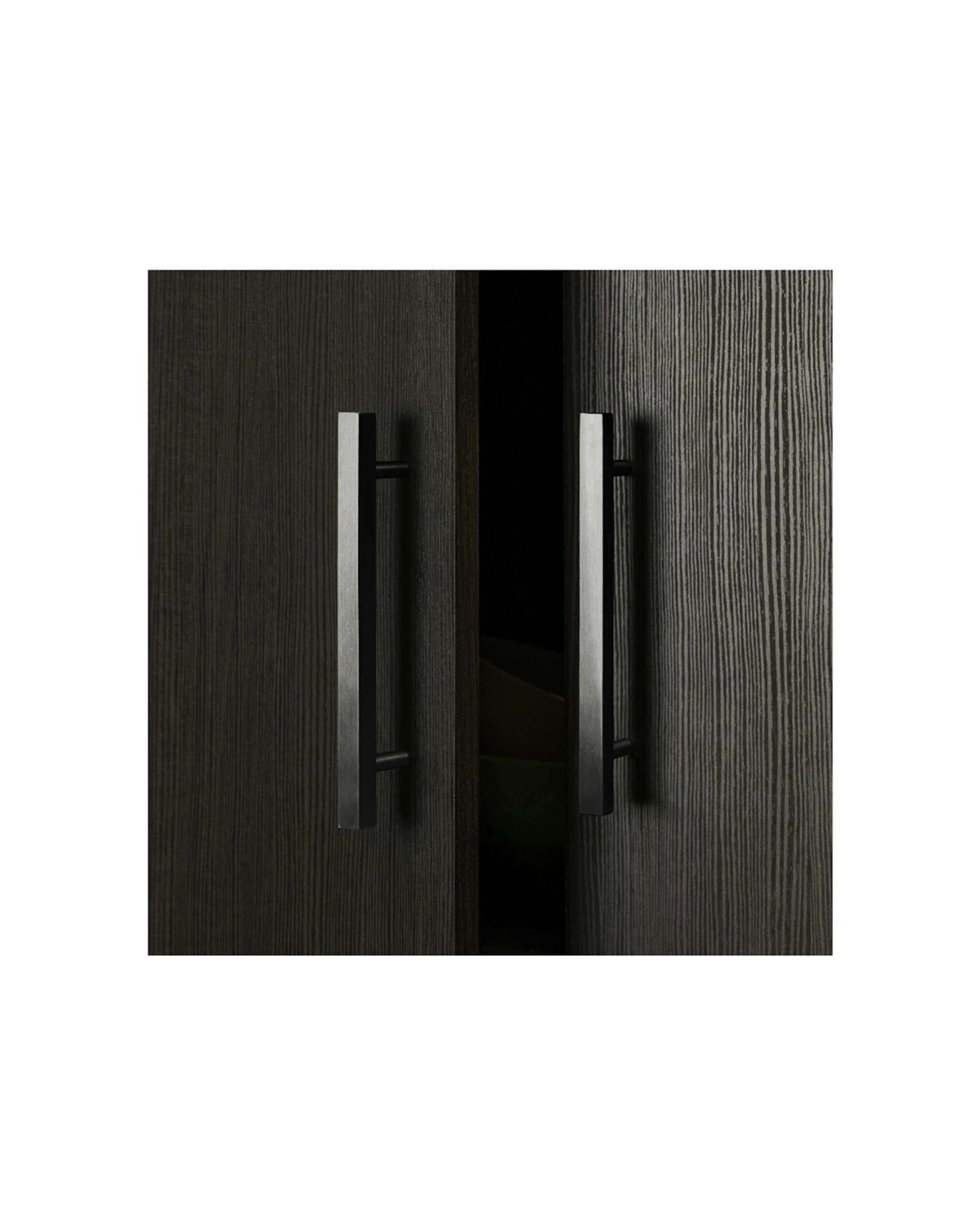 2 European Cabinetry Stockholm Nordic Ash Storage Cupboard Square Handle - Brown, 2 of 5