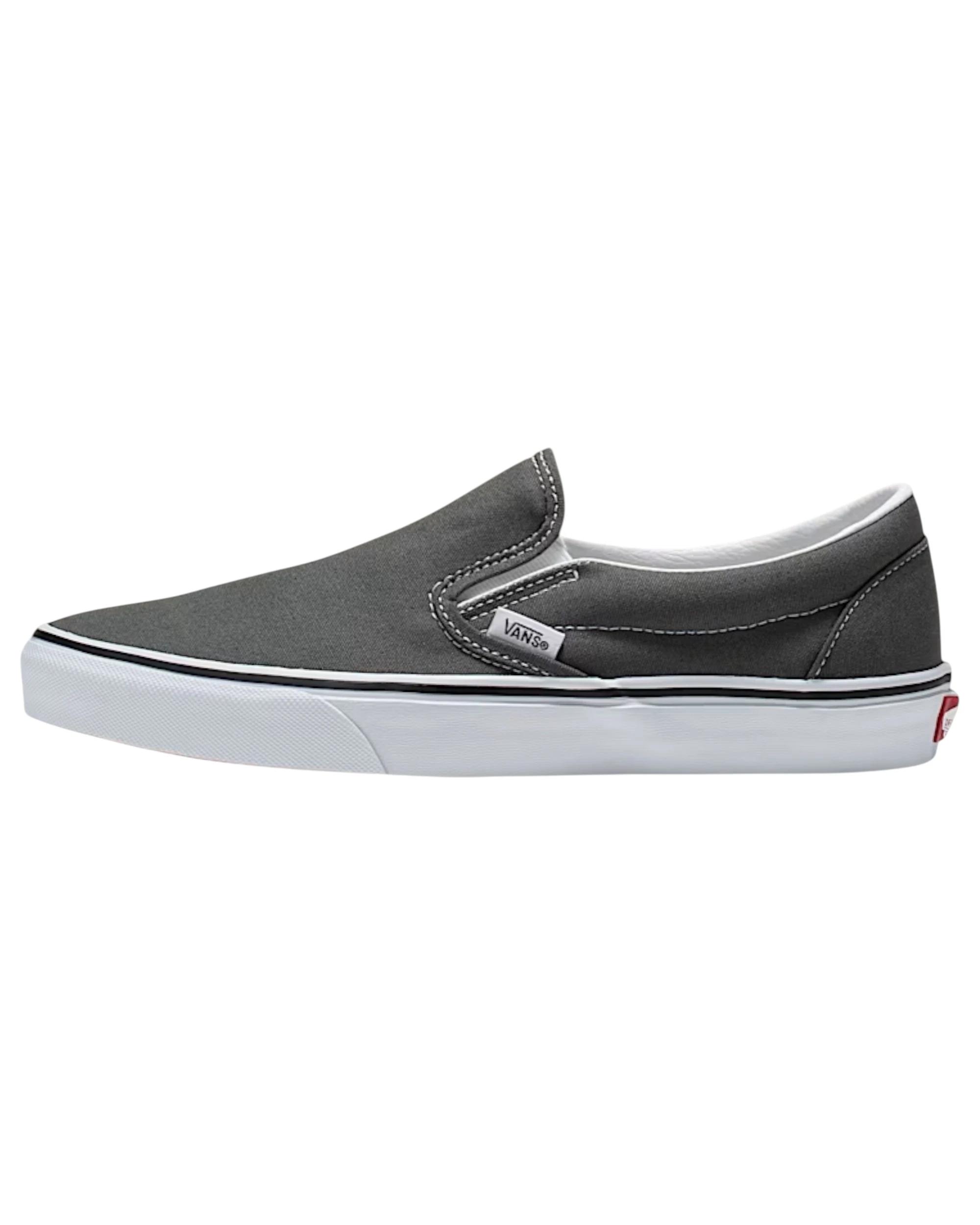 4 Vans Mens Classic Slip On Charcoal Canvas Shoes CHARCOAL, 4 of 4