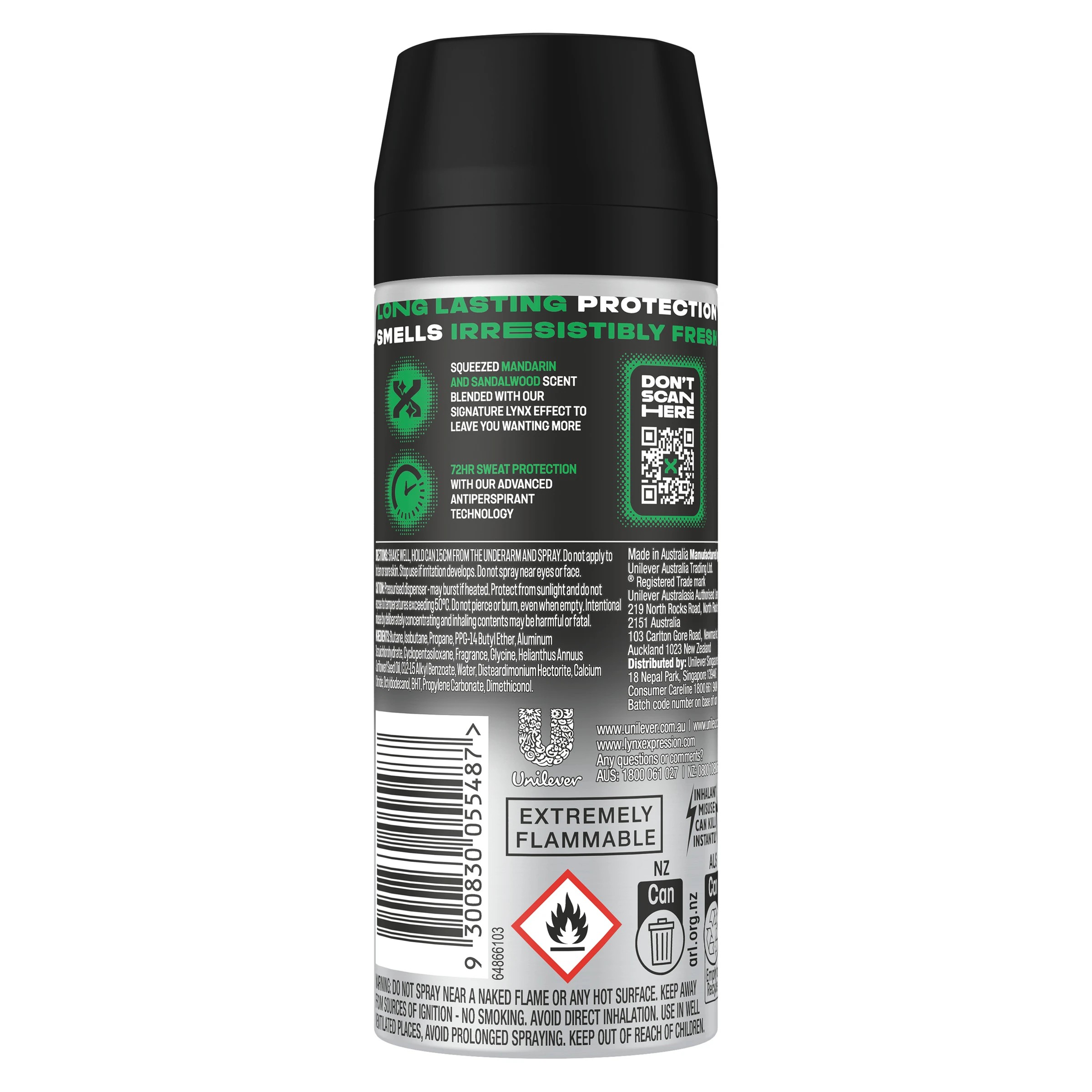 2 LYNX Africa Antiperspirant Aerosol Body Spray - Squeezed Mandarin and Sandalwood Scent 165ml, 2 of 5