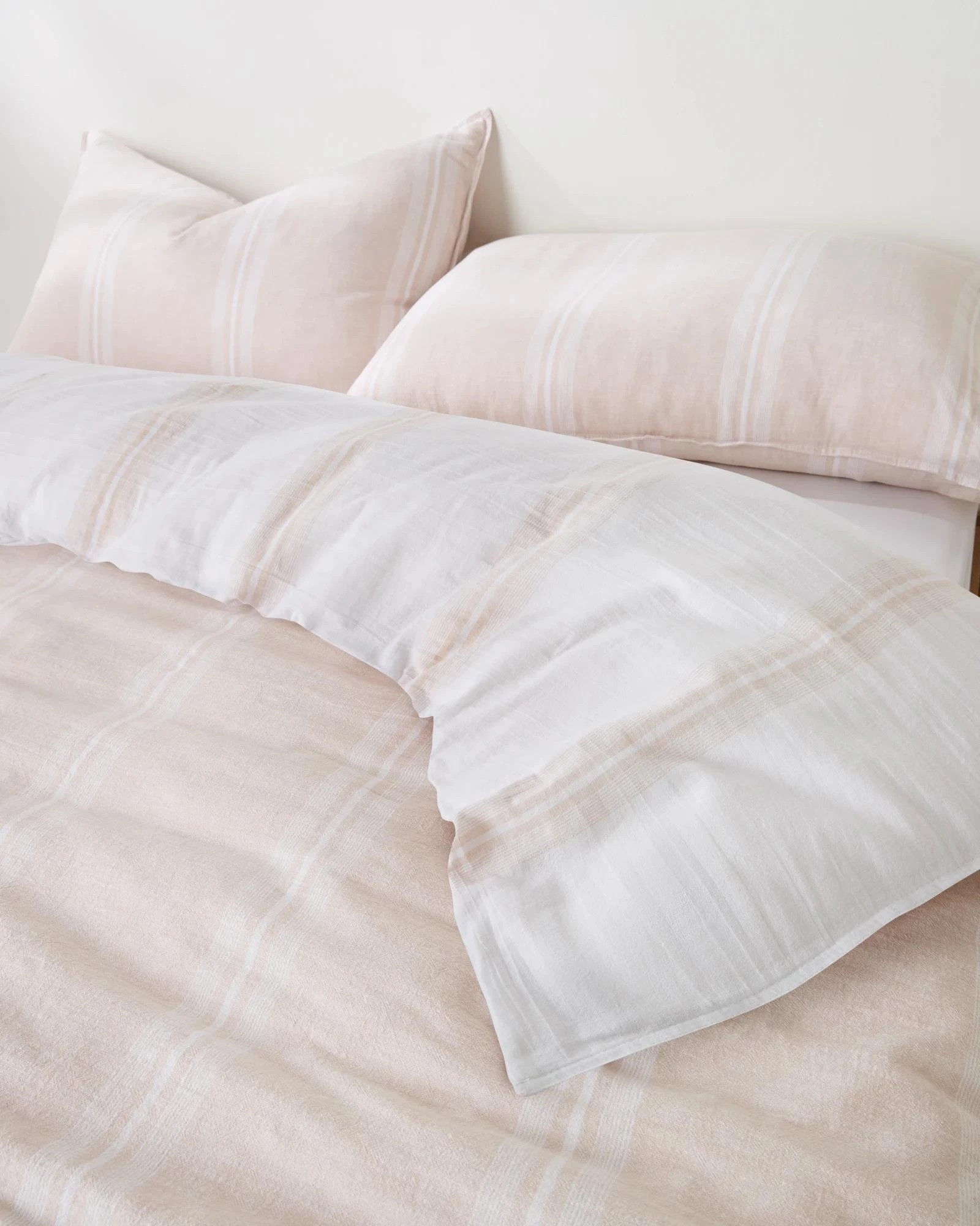 3 Target Rowie Stripe Linen/Cotton Quilt Cover Set - Super King Bed - Natural, 3 of 6