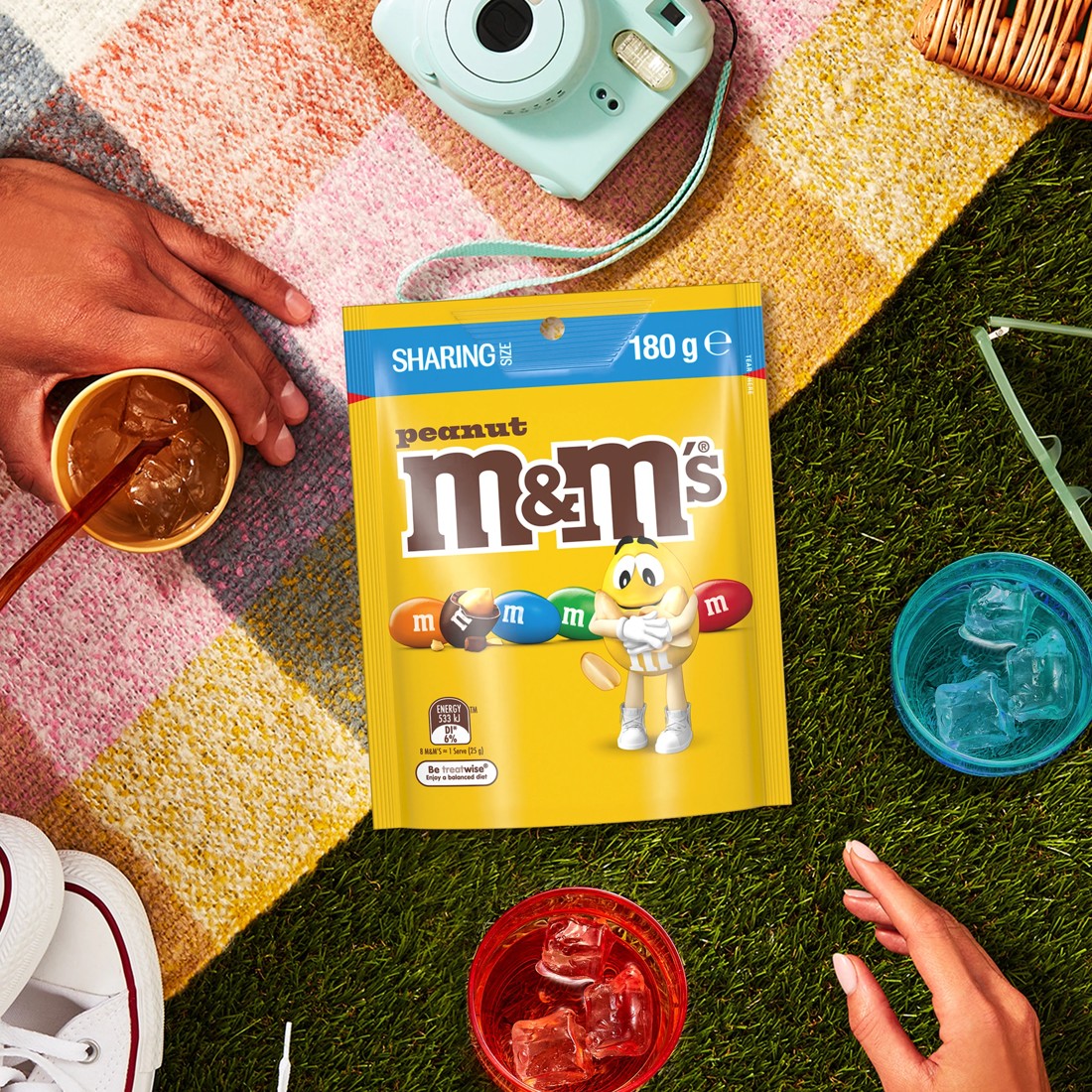 4 M&M's Peanut Milk Chocolate Snack and Share Bag 180g, 4 of 7