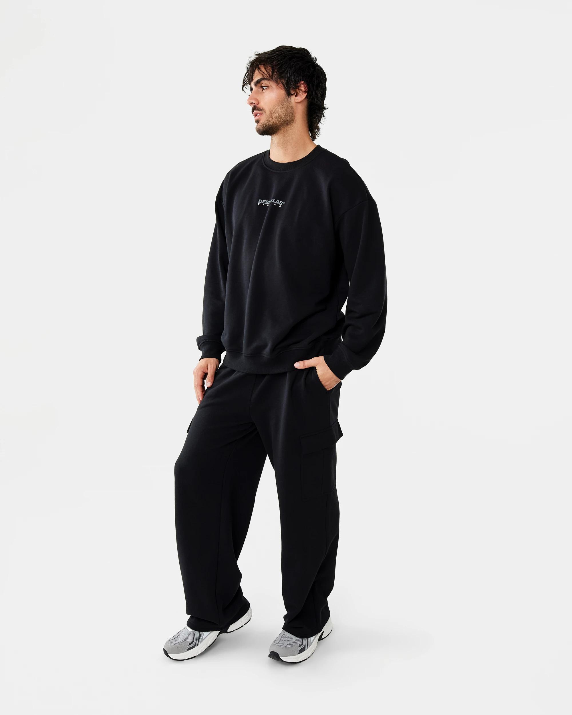 3 Terry Oversized Print Sweatshirt Blk Studio, 3 of 10