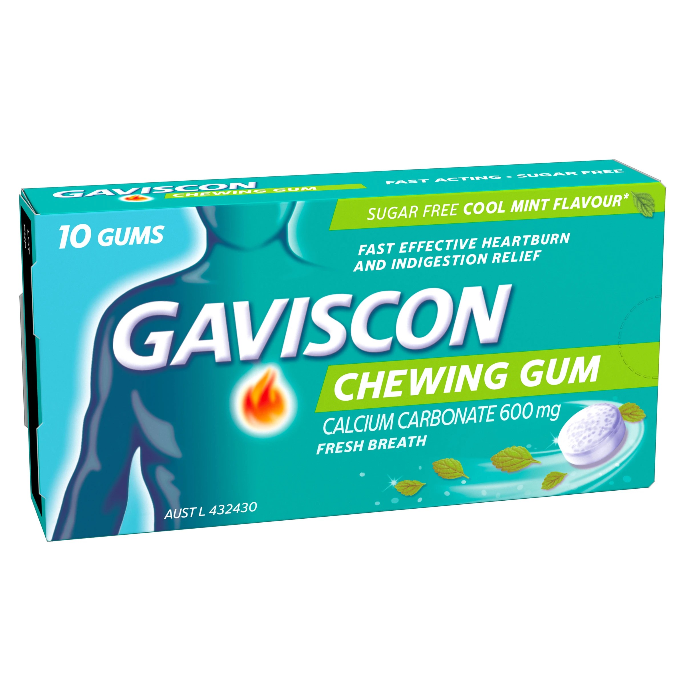 1 10 Pack Gaviscon Chewing Gum, 1 of 10