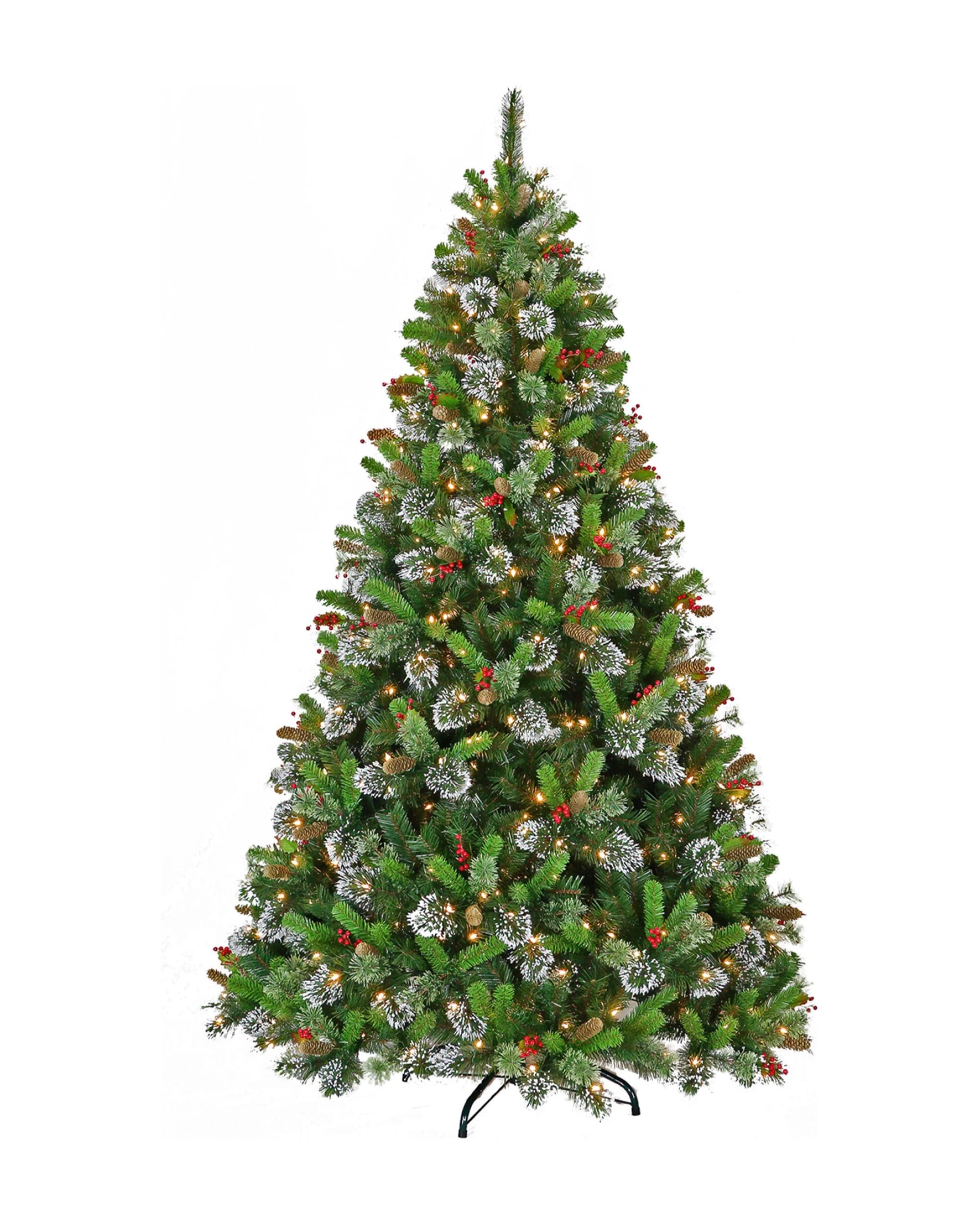 1 Christabelle 9ft Christmas Tree with Twinkle Lights Wintry Pine - Green, 1 of 5