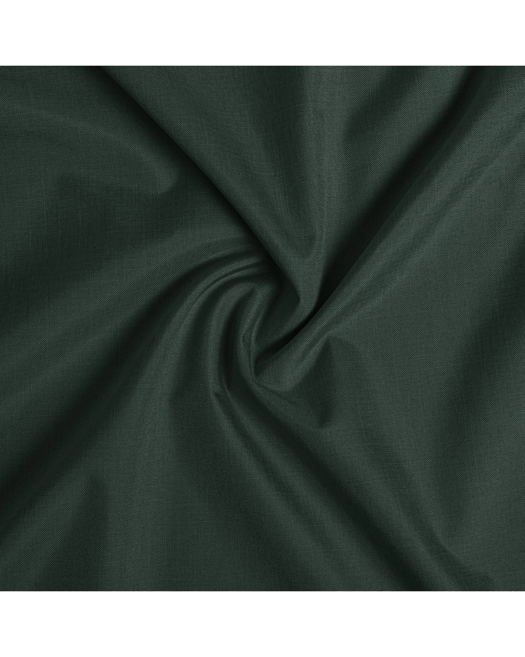 5 Sherwood Faux Linen 100% Blockout Eyelet Curtain Pair 180x223cm - Forest Green, 5 of 5