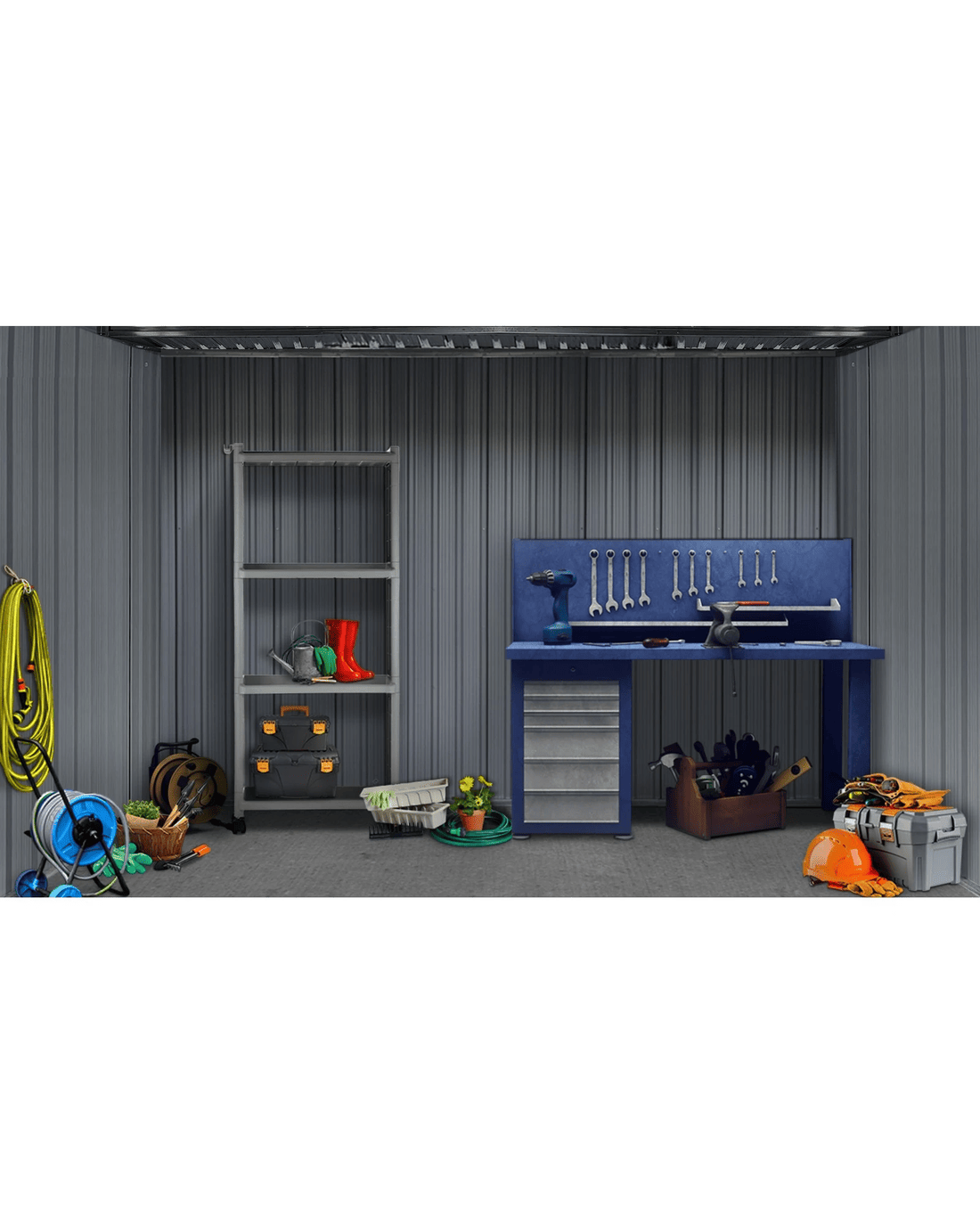 Livsip Garden Shed Outdoor Storage Sheds 2.57x2.05M Workshop Cabin ...