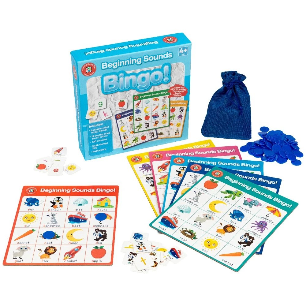 2 Learning Can Be Fun Beginning Sounds Bingo, 2 of 2