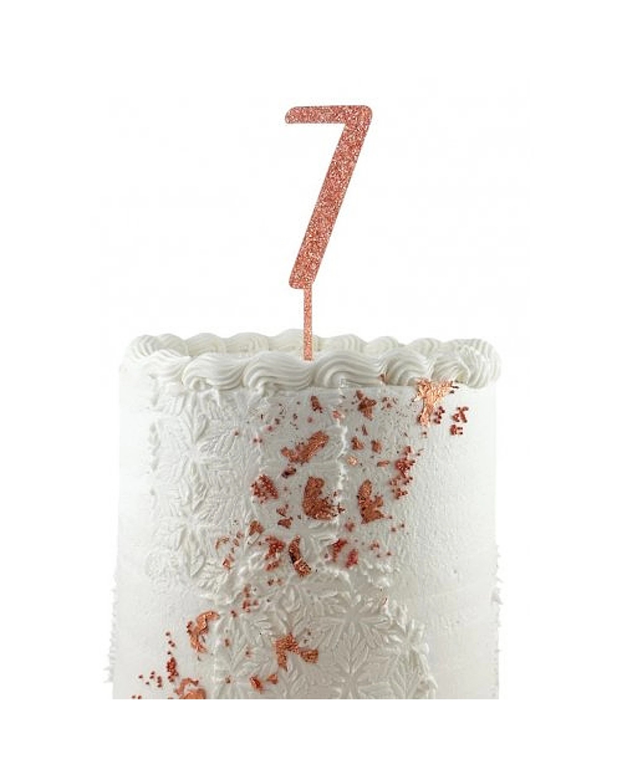 1 Alpen Glitter Rose Acrylic Number 7 Cake Topper - Gold, 1 of 1