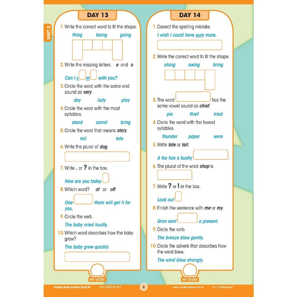 4 R.I.C English Skills Practice Book B, 4 of 5