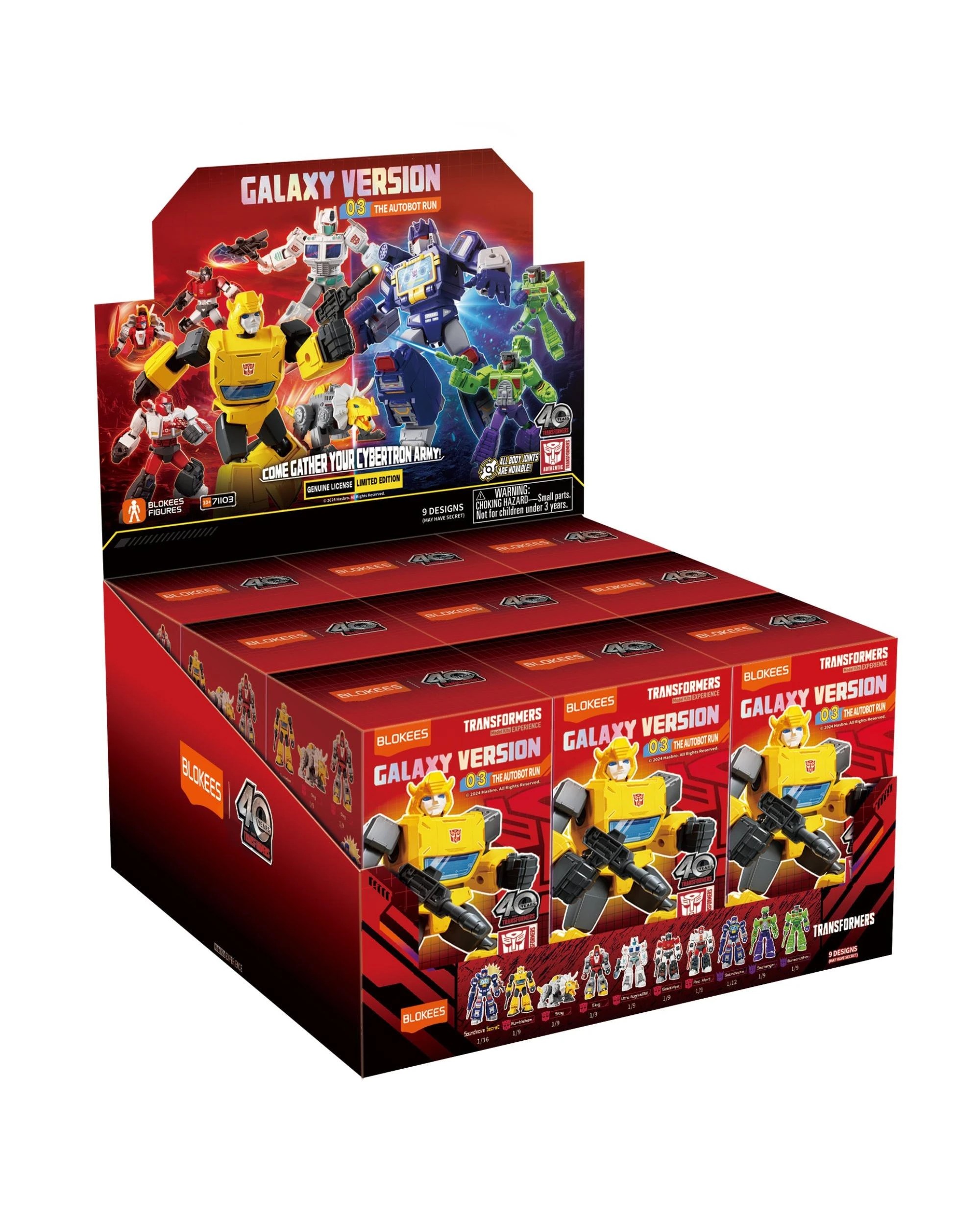1 Blokees Transformers Galaxy Version 03 The Autobot Run Model Kit Blind Box - Set of 9, 1 of 4