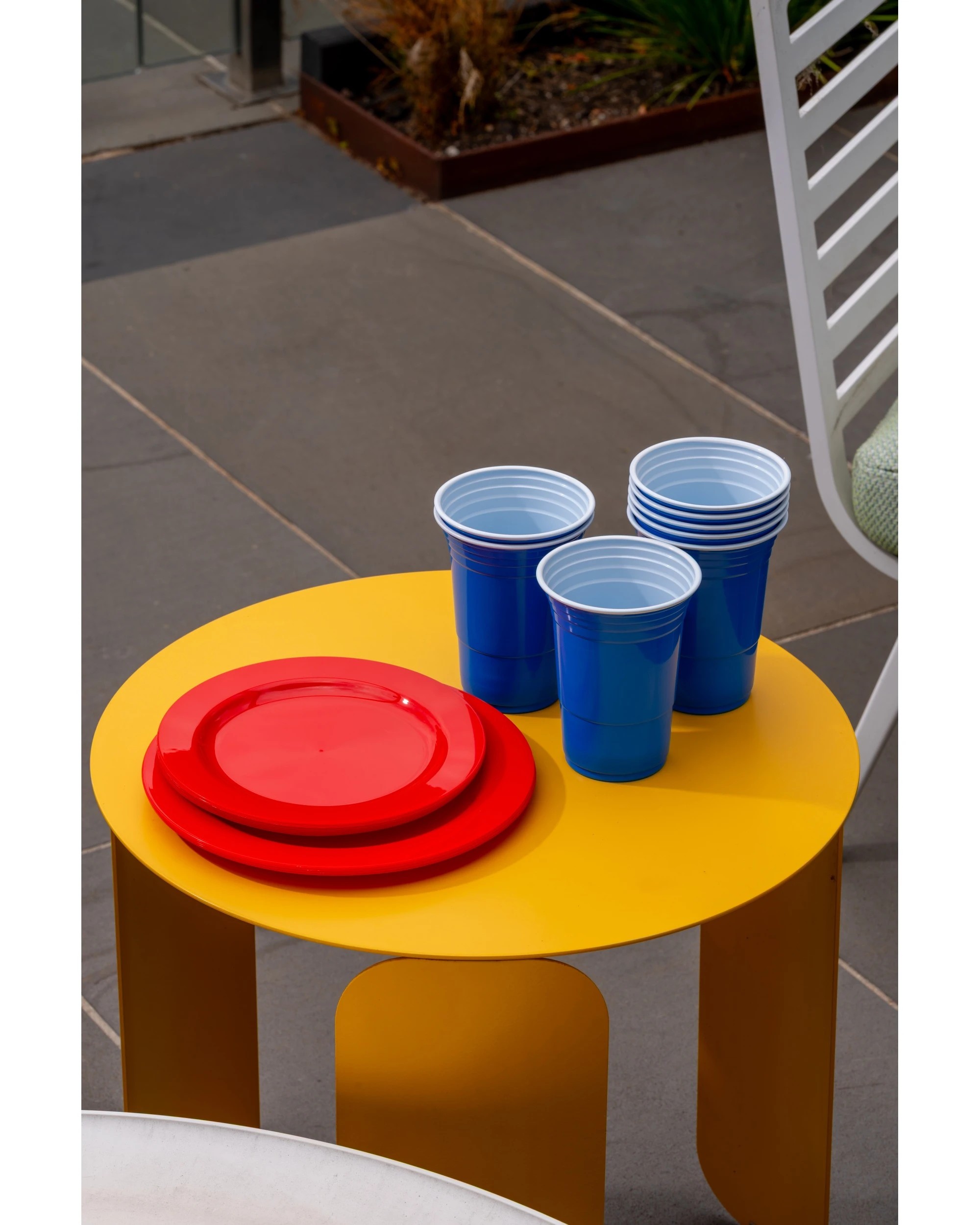 3 Partyware 50pc Plastic Reusable American Cup Party Tableware Set 450ml - Blue, 3 of 3