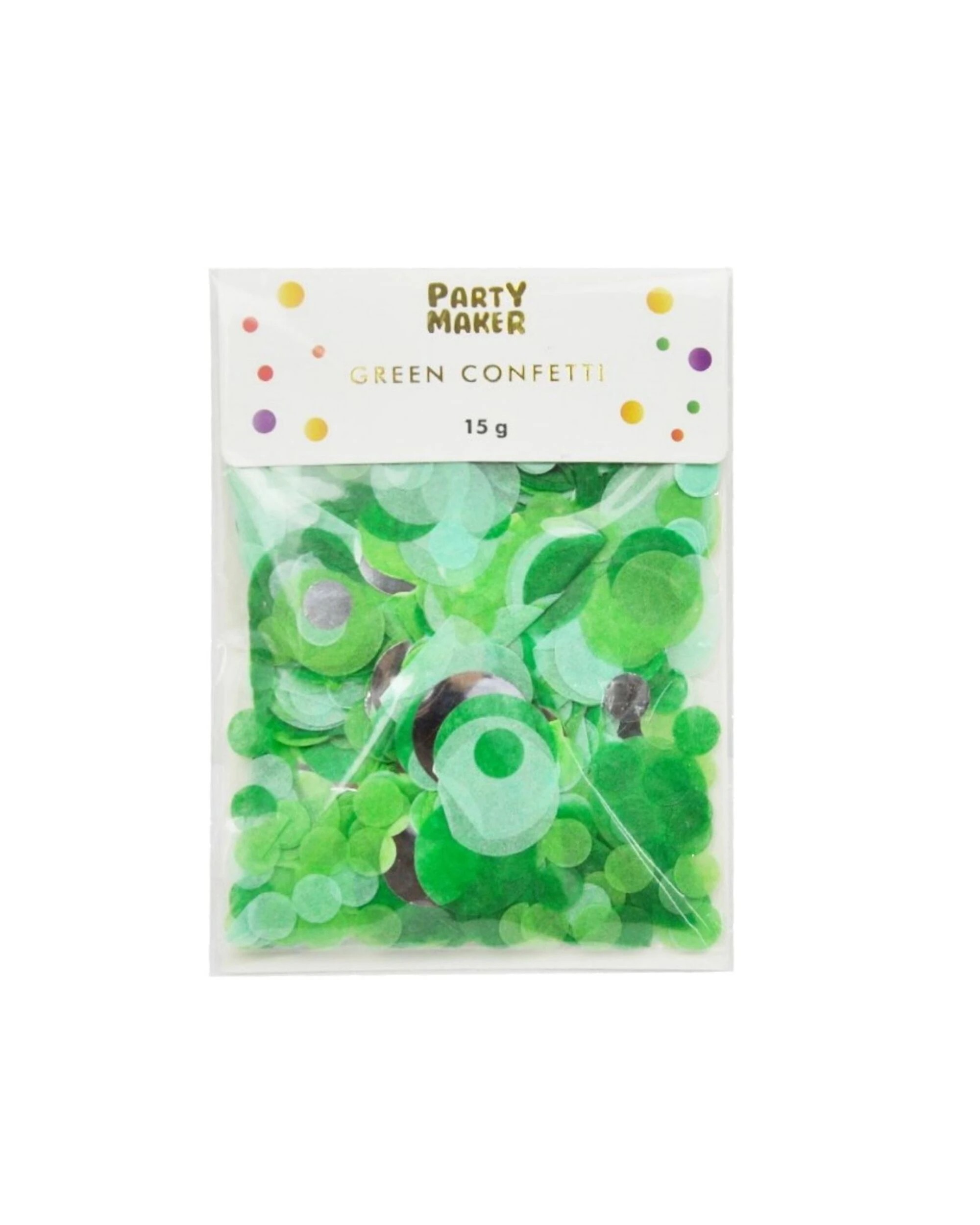 3 Partyrama Assorted Confetti Circles - Green, 3 of 3