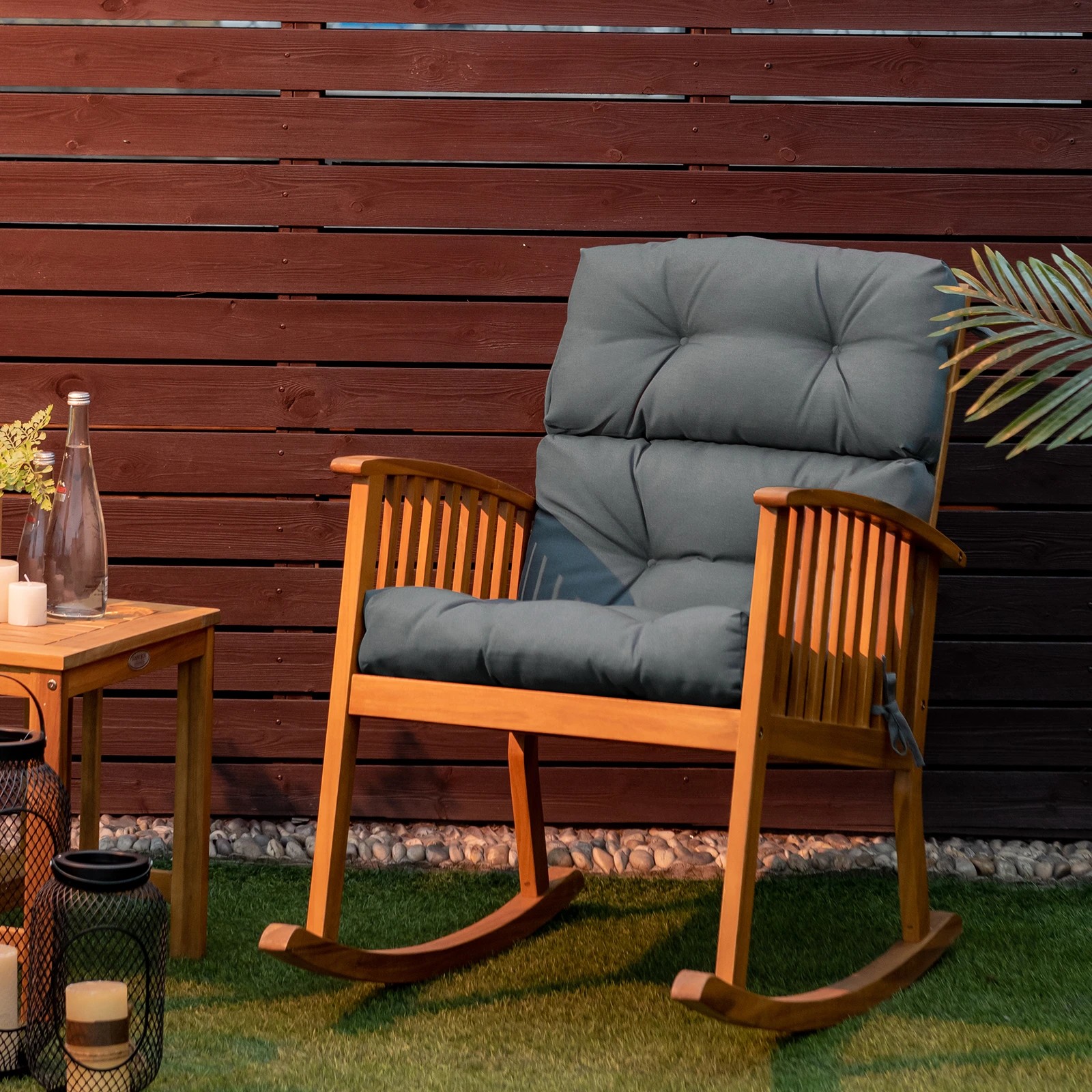 3 Costway High Back Chair Cushion Patio Chair Seat Pads, 3 of 3