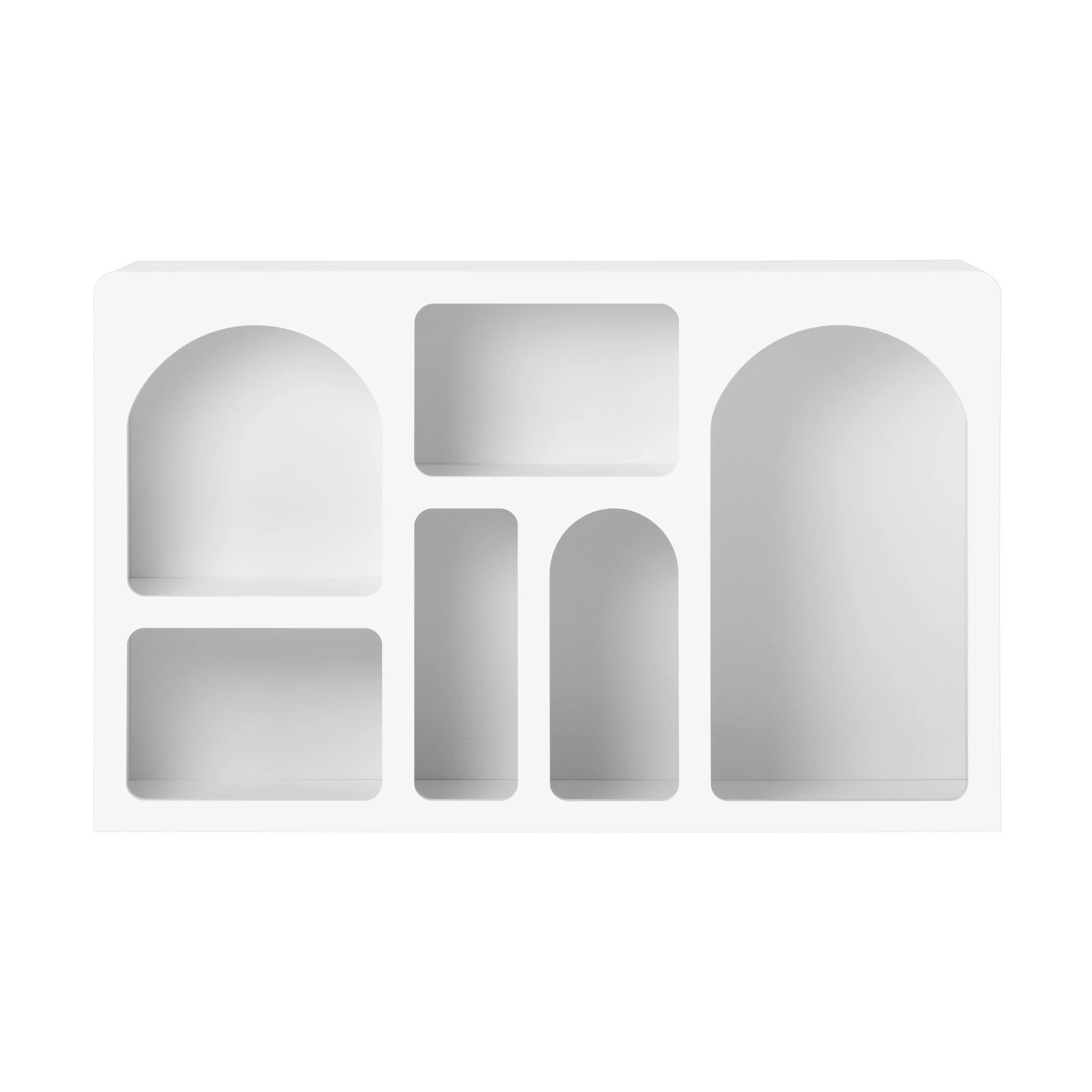 6 Oikiture Display Shelf Storage Stand Shelves Unit Bookcase Bookshelf Rack
 - White, 6 of 9