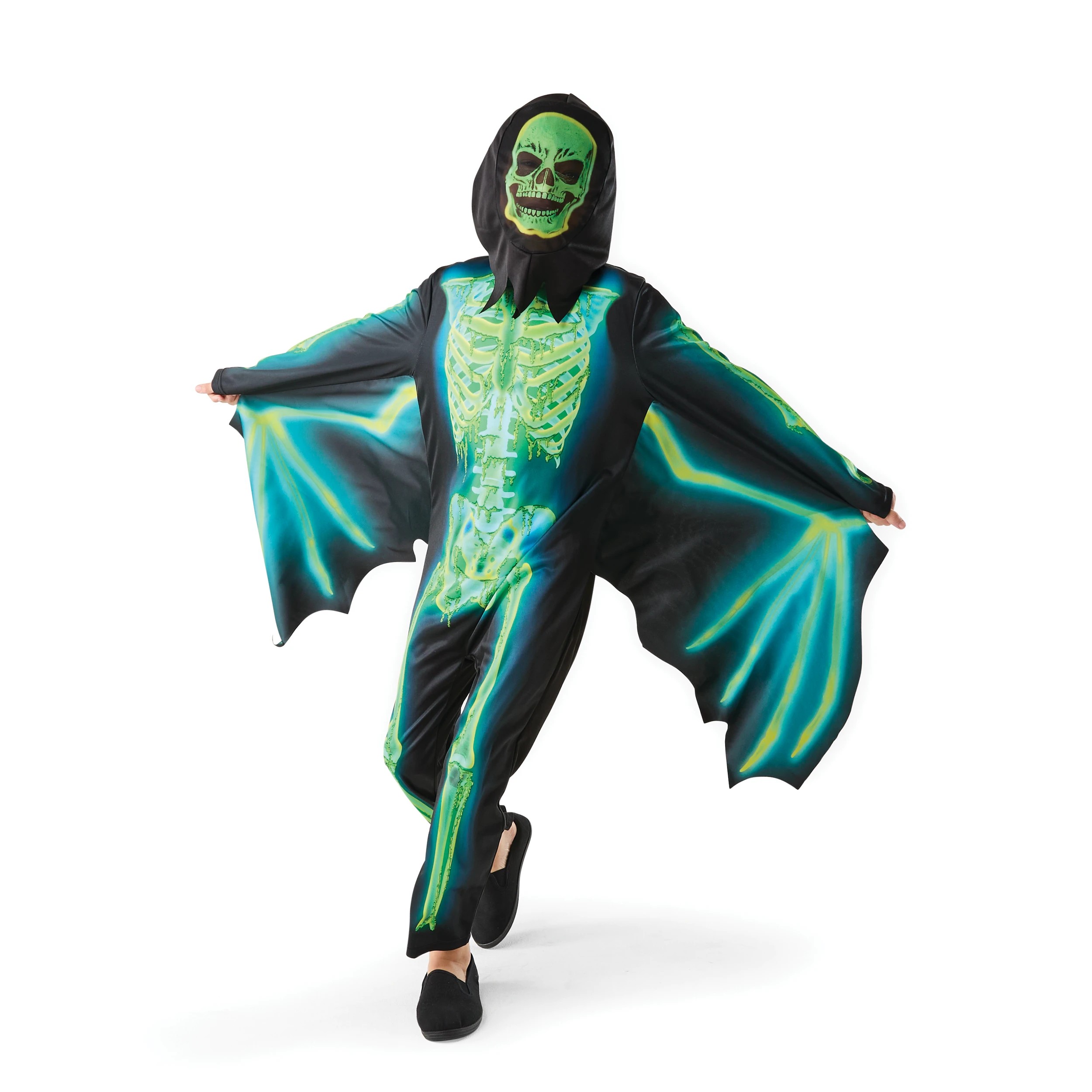 2 Winged Skeleton Costume - Ages 6-8, 2 of 9