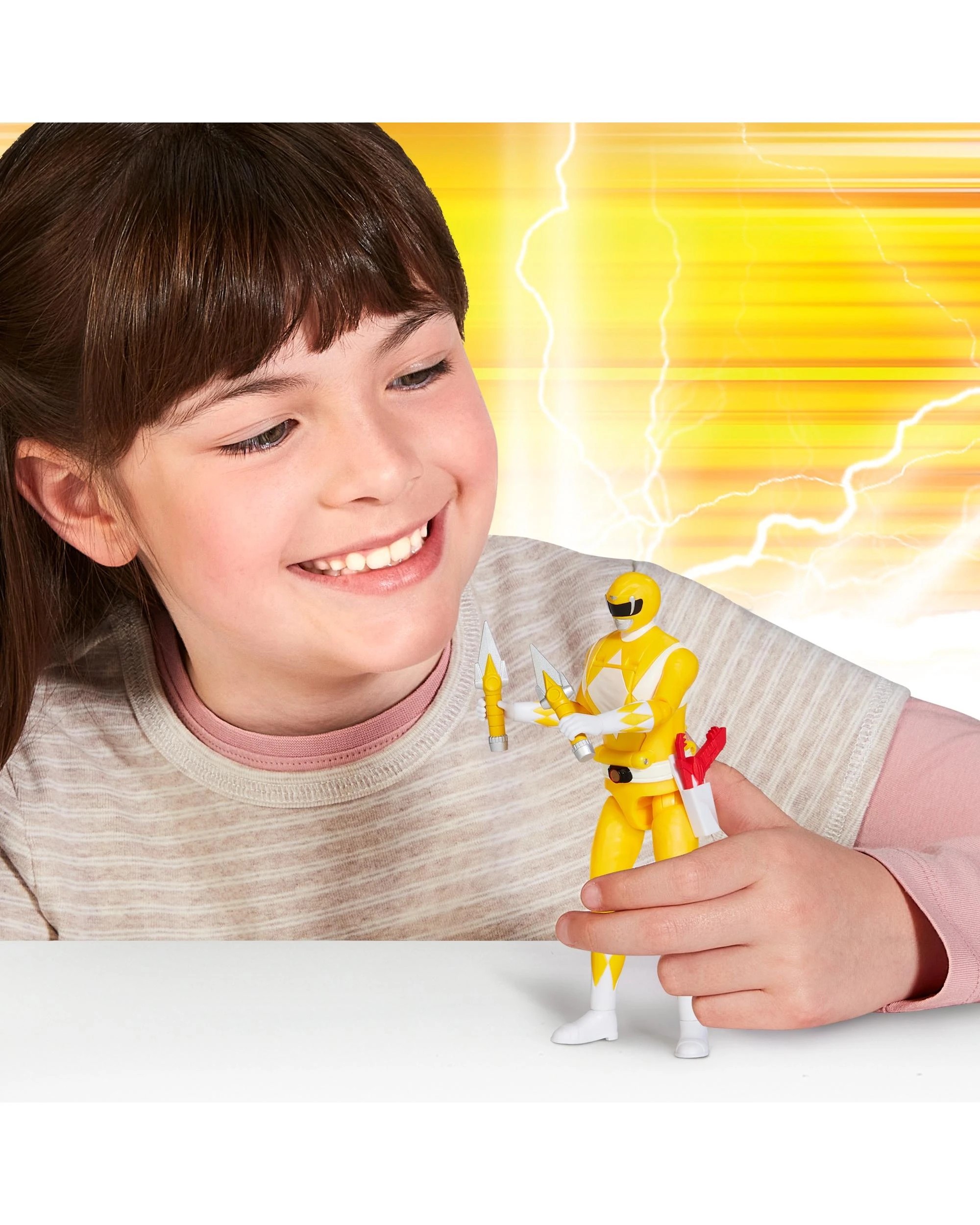 8 Mighty Morphin Power Rangers Re-Ignition Auto-Morphin Yellow Ranger Action Figure, 8 of 9