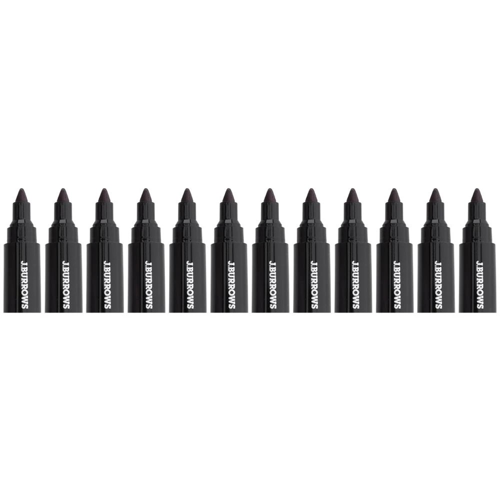4 J.Burrows Permanent Markers Chisel Black 12 Pack, 4 of 4