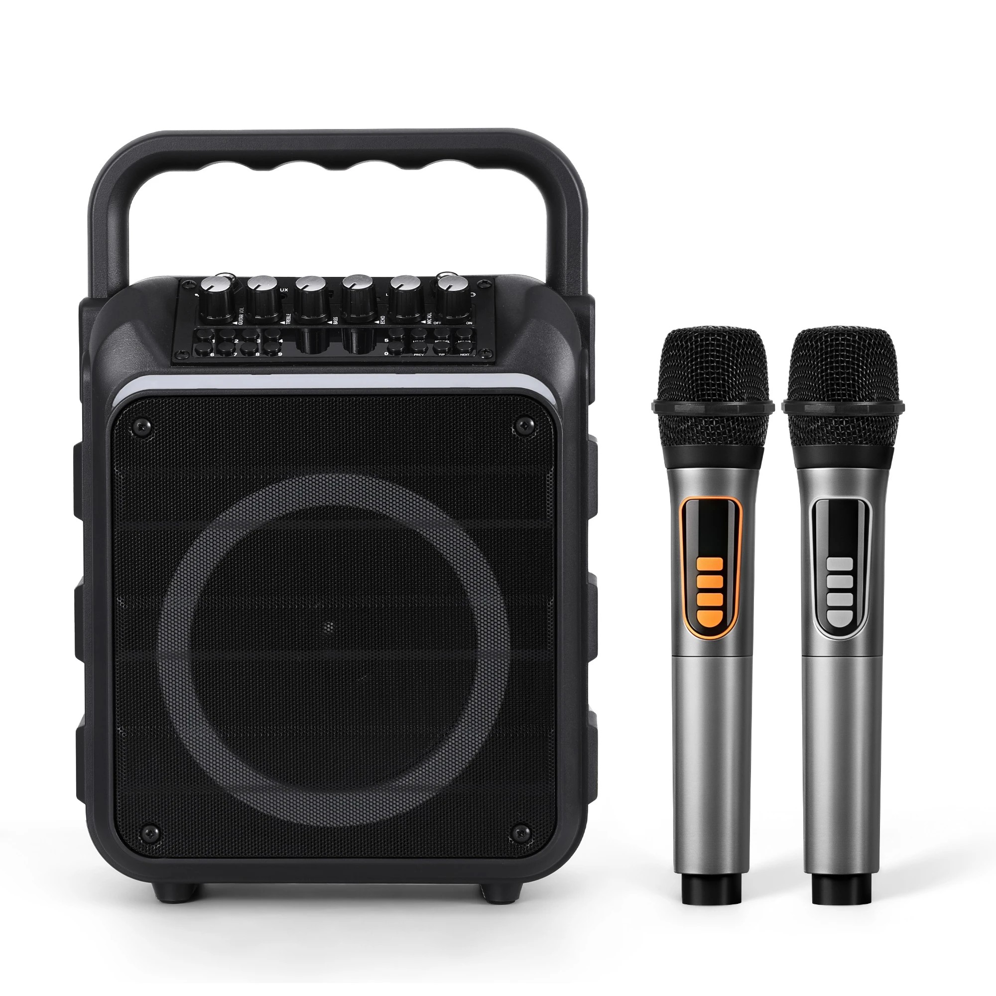 3 Alpha Portable Karaoke Machine with 2 Wireless Microphones for Adults Kids Bluetooth 5.3 - Black, 3 of 3