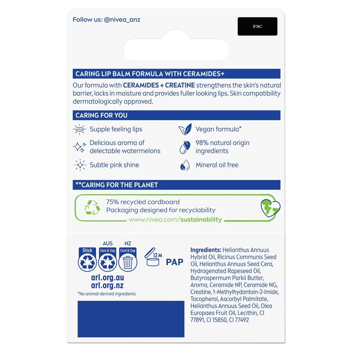 2 Nivea Watermelon Shine Caring Lip Balm 4.8g - Shea Butter and Natural Oils, 2 of 7