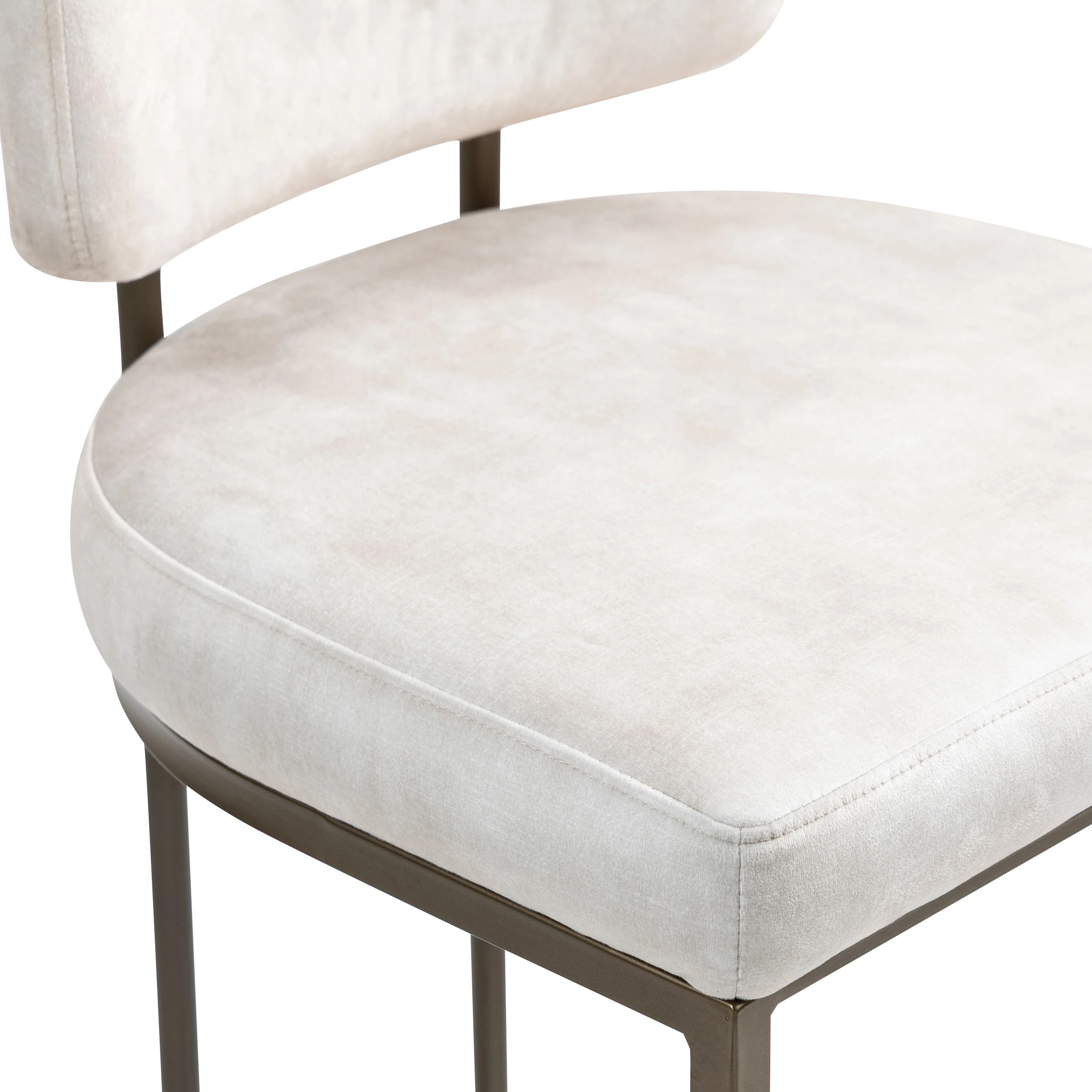 6 IHOMDEC Velvet Bar Stools Set of 2 - Beige - Beige, 6 of 10