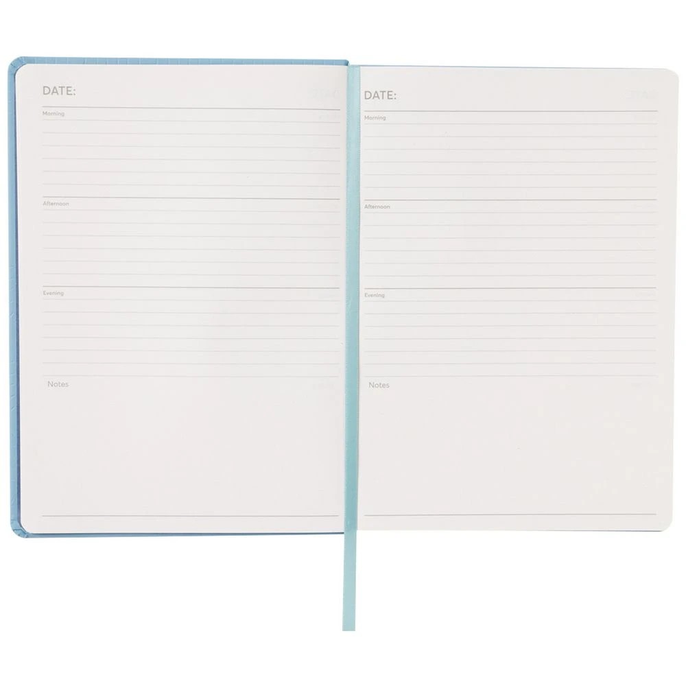 7 J.Burrows A5 Day to Page Undated Embossed Diary Blue, 7 of 8