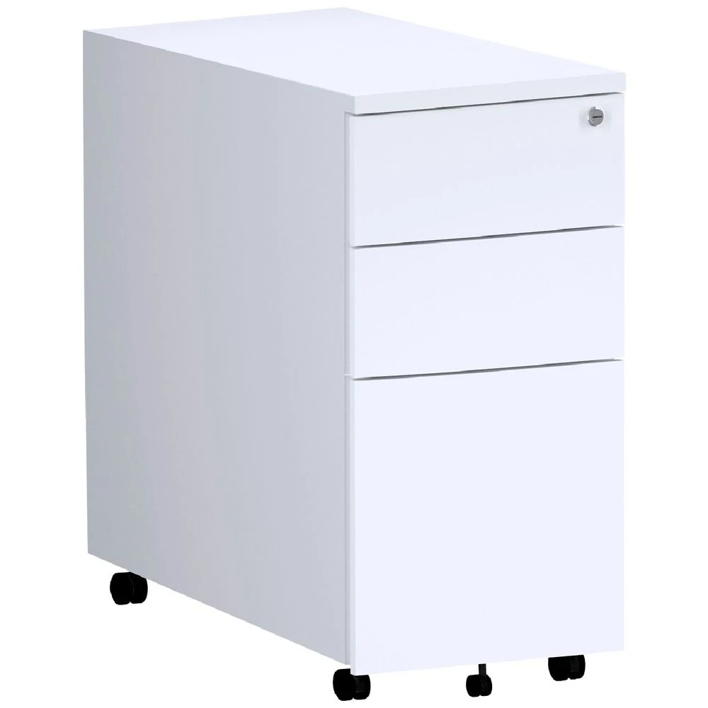 1 Stilford Pro Slim Filing Pedestal AFRDI White Cabinets Pedestals, 1 of 5
