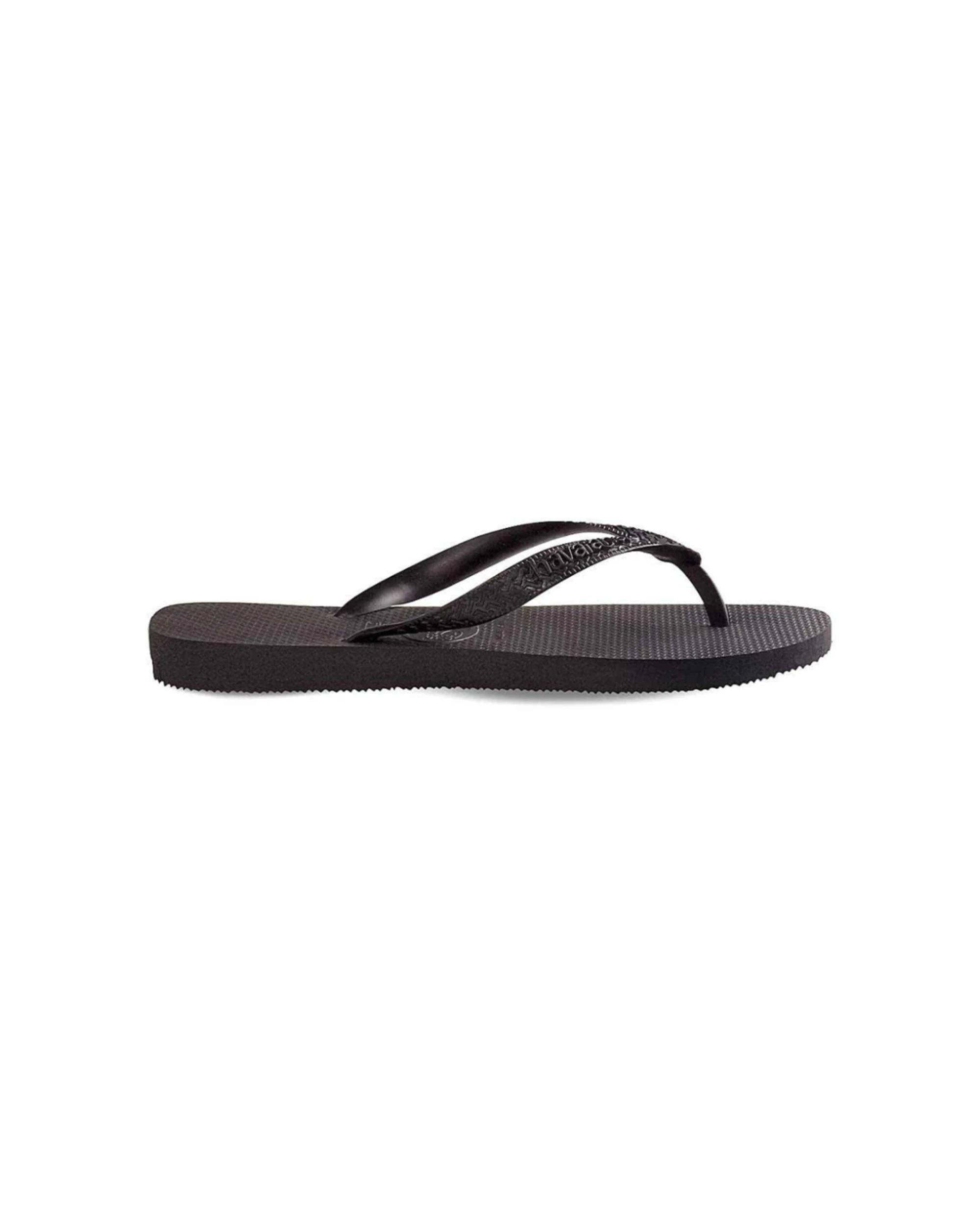 1 Havaianas Top Thongs Comfortable Rubber Flip Flops BLACK, 1 of 3