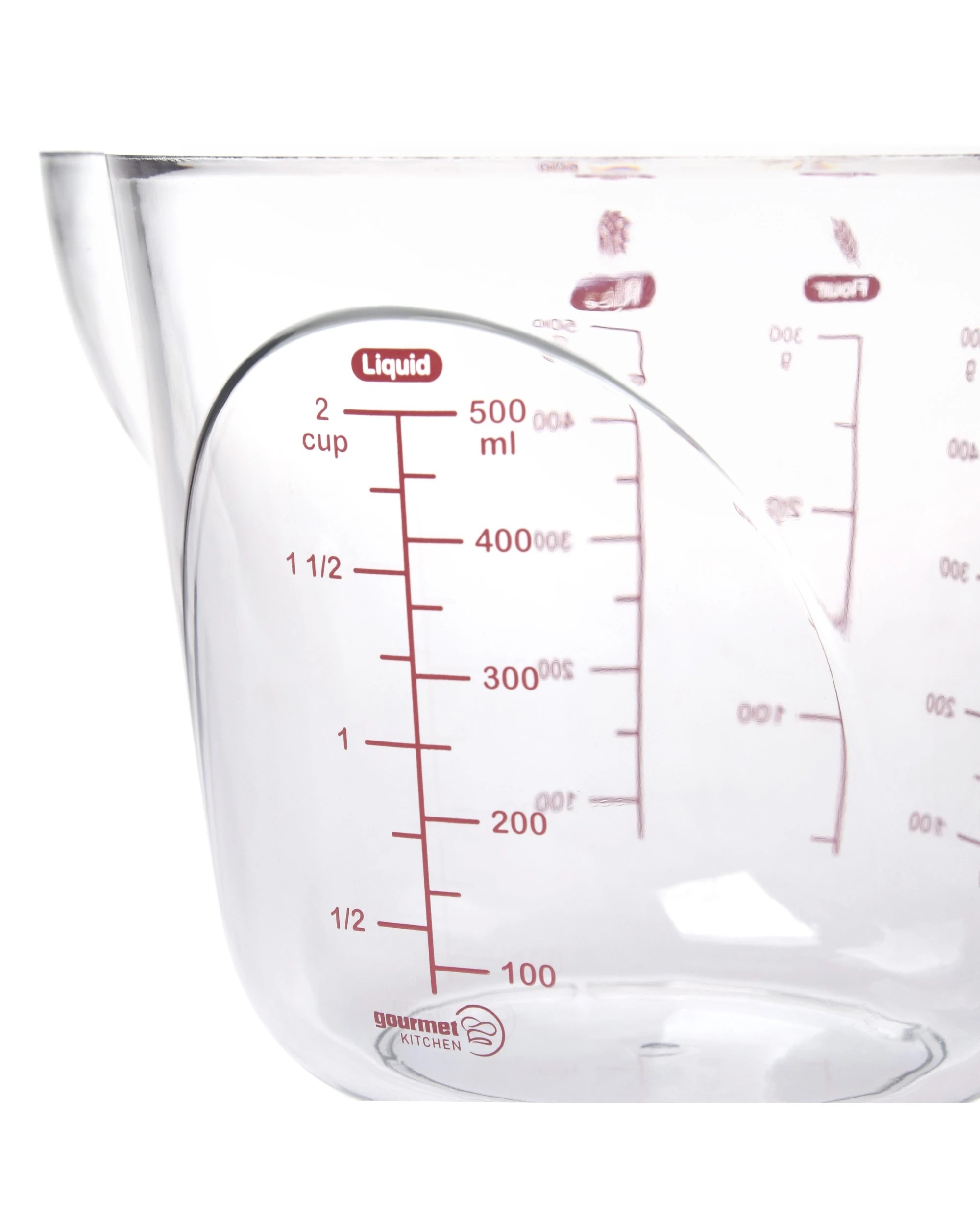 6 Gourmet Kitchen Modern Weight Conversion Measuring Cup AS 500ml/2 cups - Grey, 6 of 8