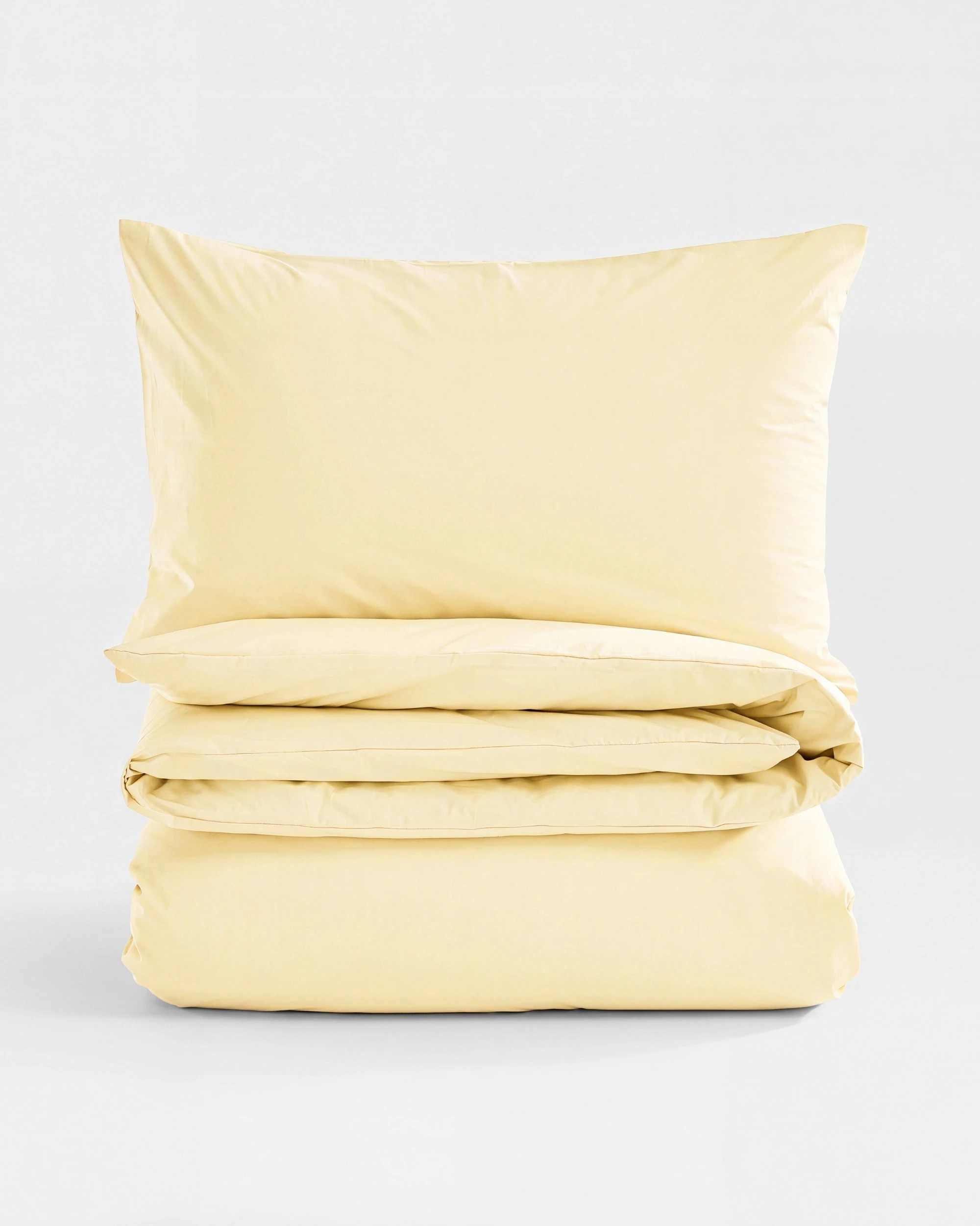 2 Dreamaker 300TC Cotton Percale Quilt Cover Set - Queen Bed - Butter Yellow, 2 of 5