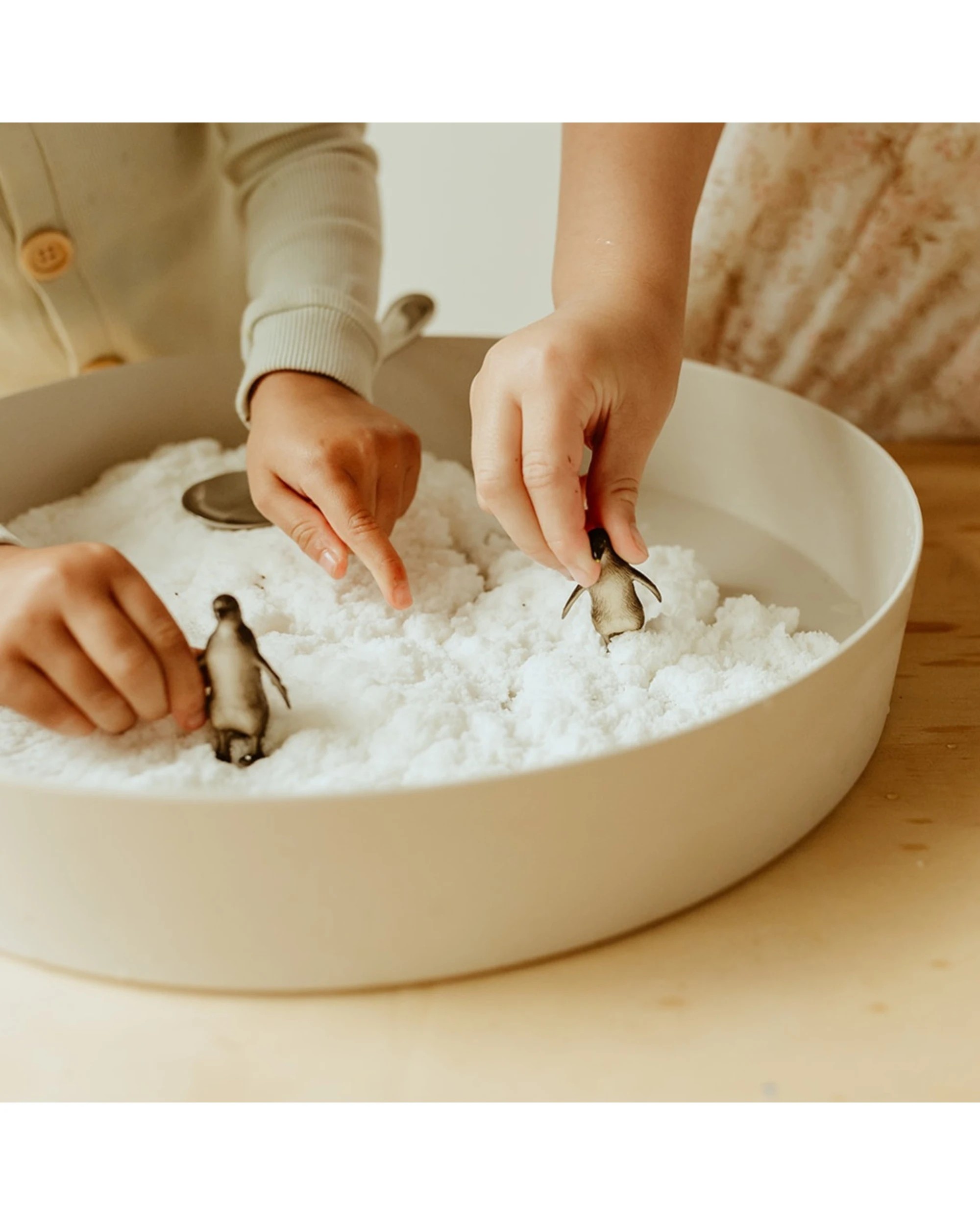2 Jellystone Designs Kids Sensory Snow Soft Tactile Soothing Squidgy Toy - White, 2 of 3
