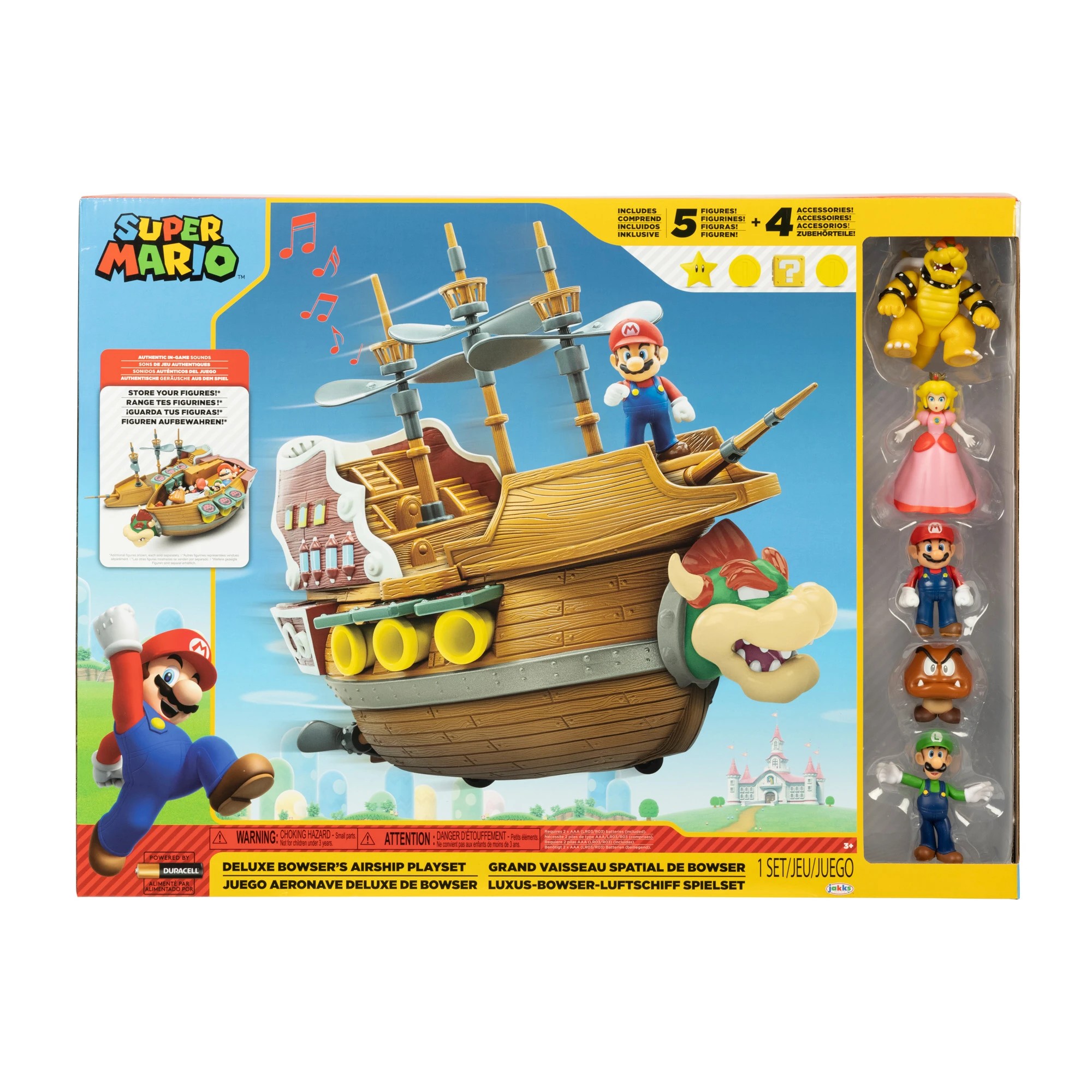 1 Super Mario Deluxe Bowser’s Airship Playset, 1 of 3