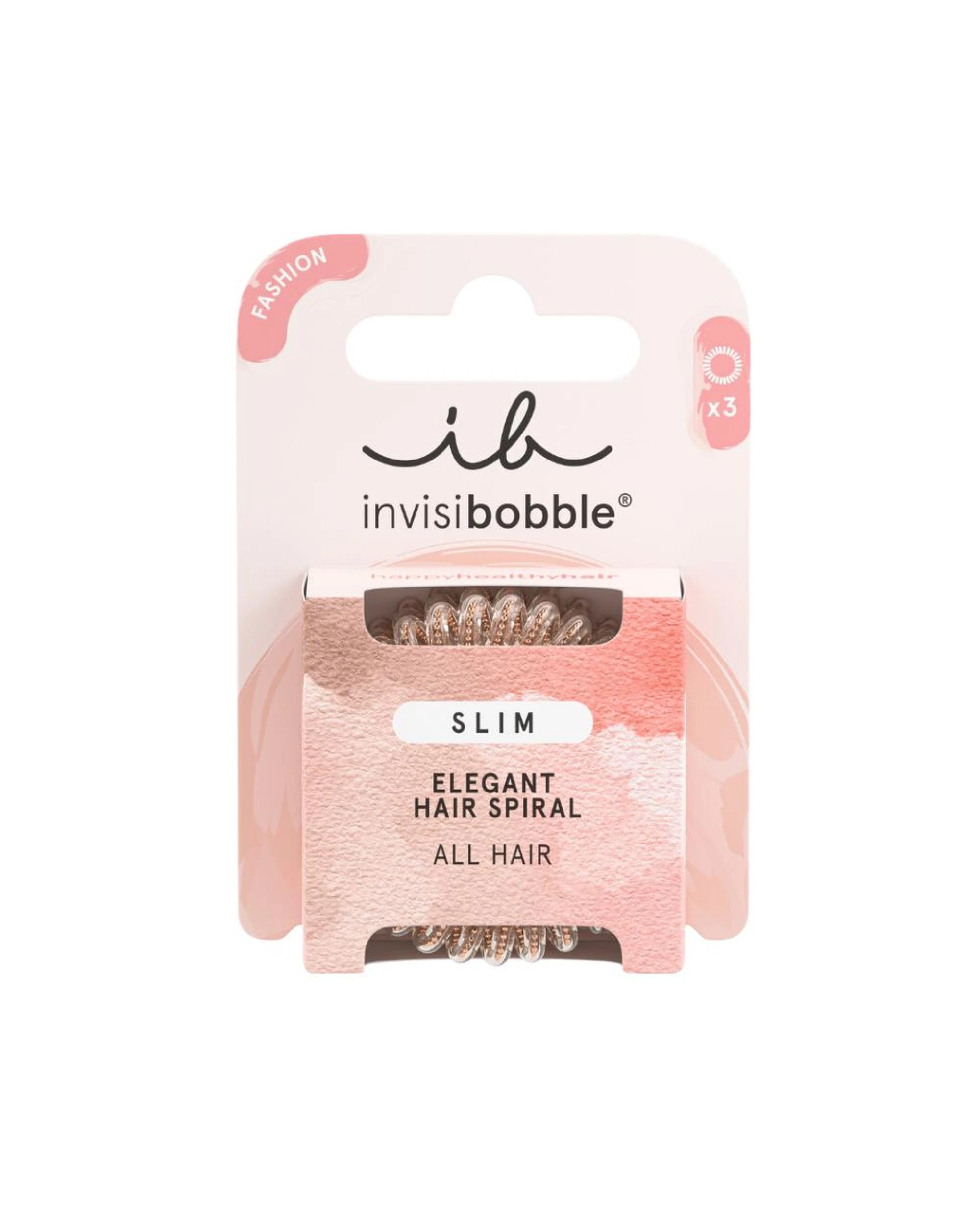 2 Invisibobble Slim Elegant Spiral Traceless Hair Ties 3Pk - Of Bronze and Beads - Bronze, 2 of 2