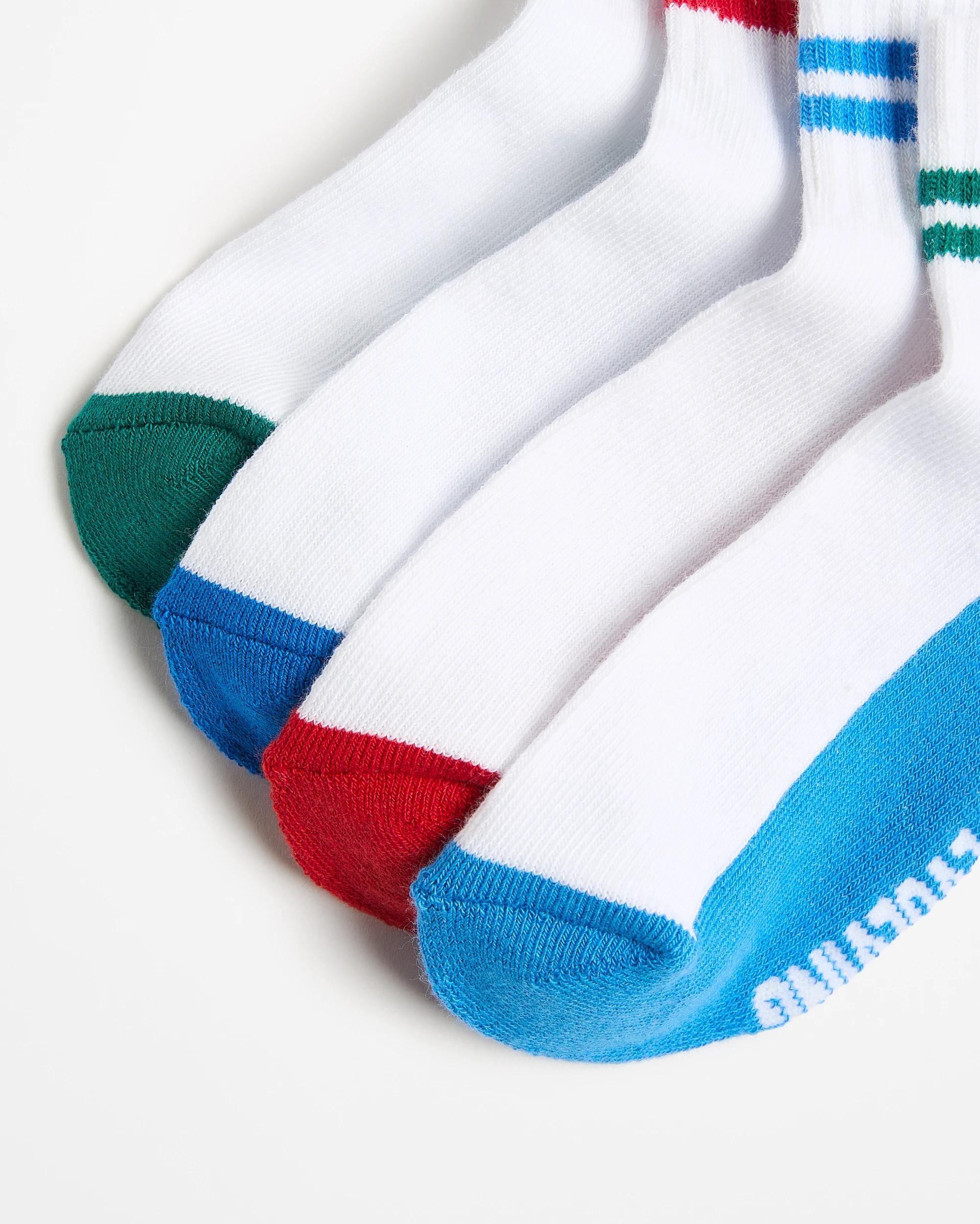 2 Australian Cotton Blend Boys Crew Cut Socks 4 Pack - Maxx BOYS RETRO STRIPE, 2 of 3