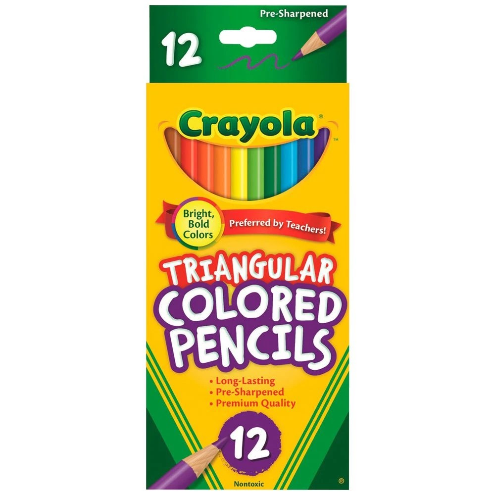 1 Crayola Triangular Coloured Pencils 12 Pack, 1 of 1