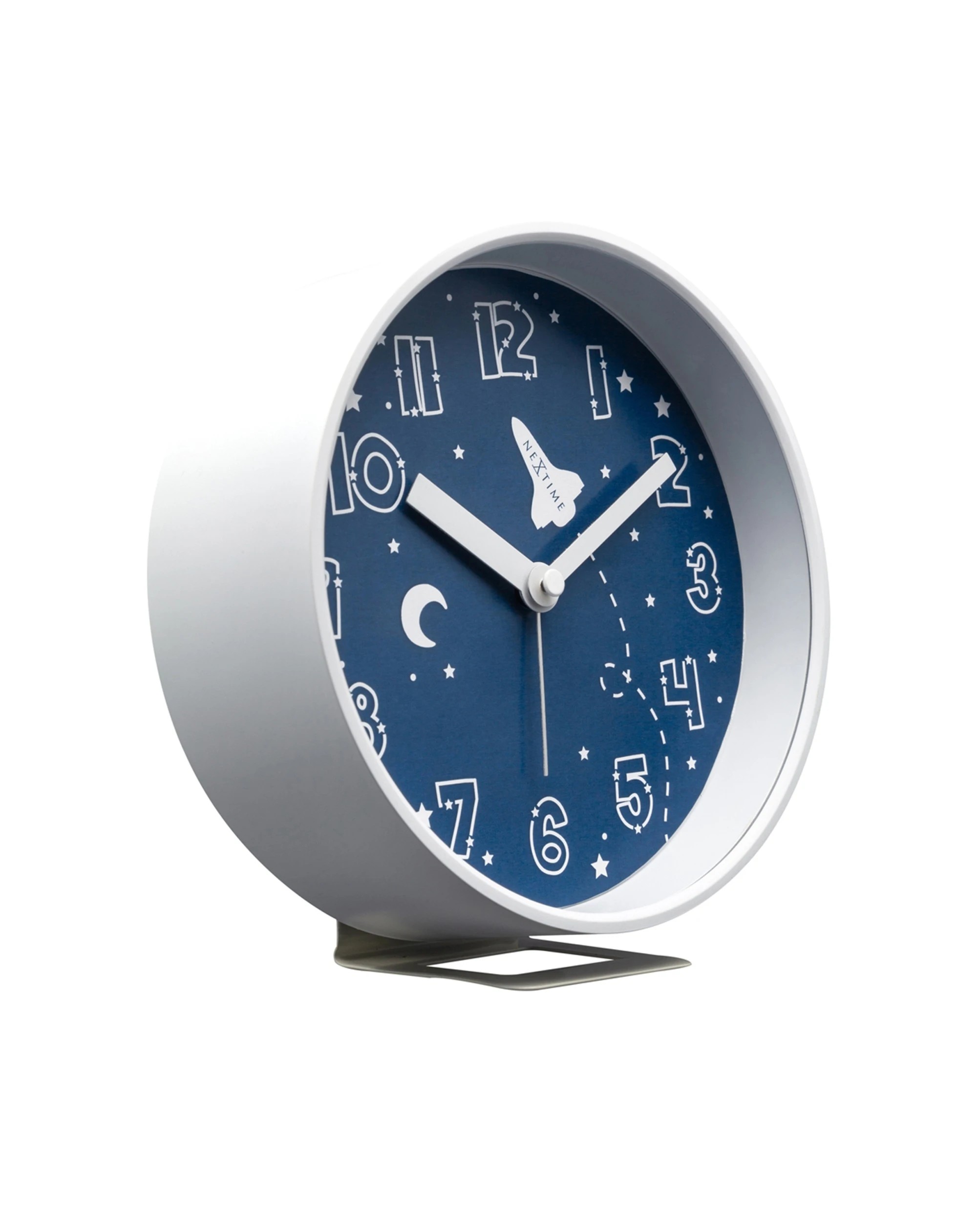 2 NEXTIME Rocket Alarm Clock Space Themed Dial Silent Movement Night Light - Blue, 2 of 7