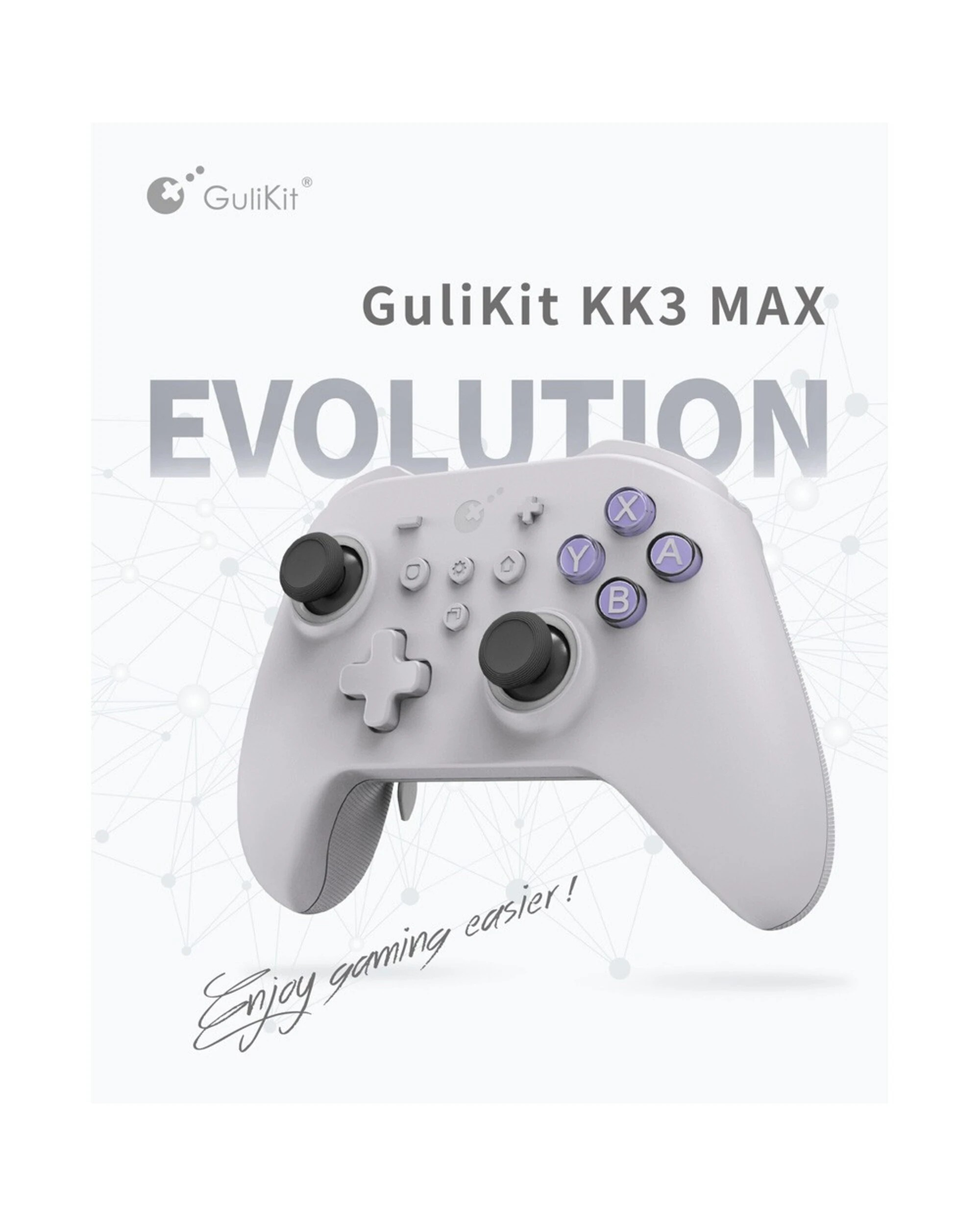 4 GuliKit KK3 Max Wireless Controller - Retro - Grey,Purple, 4 of 5