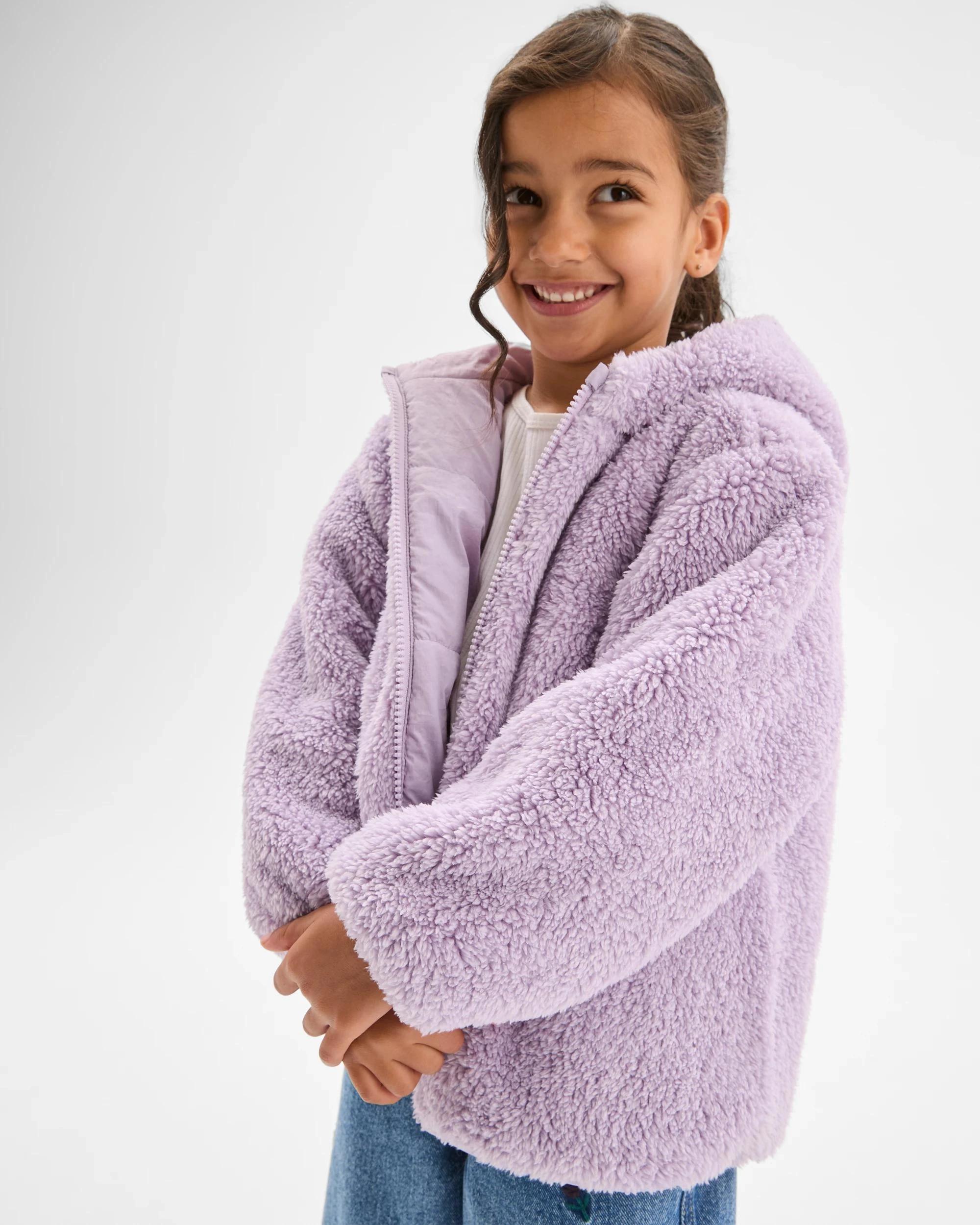 2 Target Kids Reversible Hooded Heart Pocket Puffer Jacket PURPLE, 2 of 7
