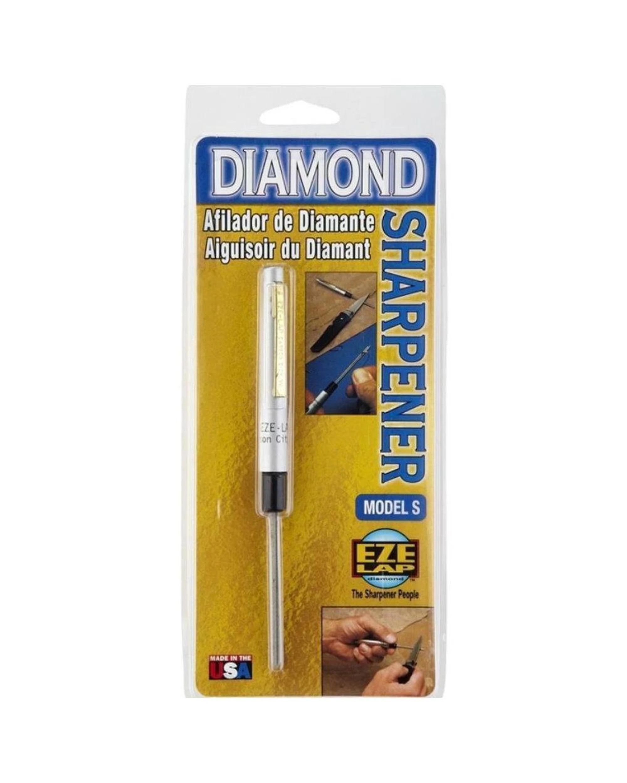 2 Eze Lap Diamond Pen Hone Knife Sharpener W Fish Hook Groove  Model S, 2 of 2