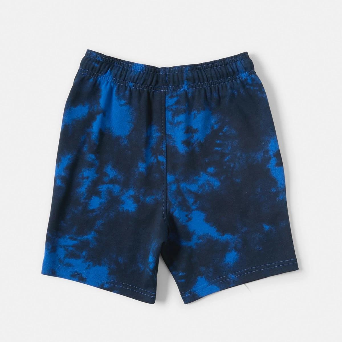 9 All Over Print Knit Shorts Blue Dye, 9 of 9